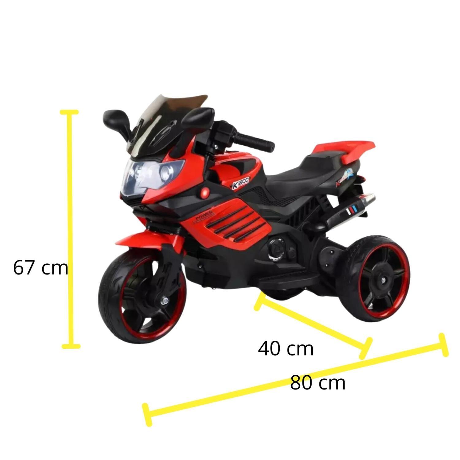 Moto 3 Ruedas Niño Auto Juguete Antivuelco Luz Sonido Roja-4