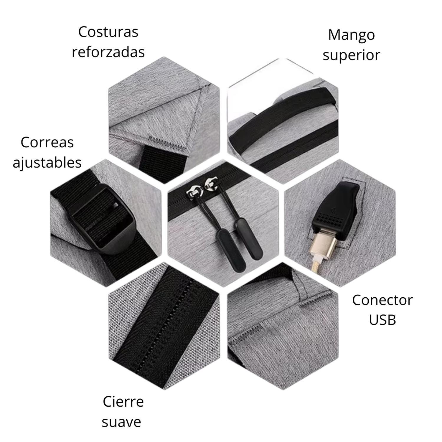 Mochila Notebook 15,6”. Notebook Multiuso. Negra-4