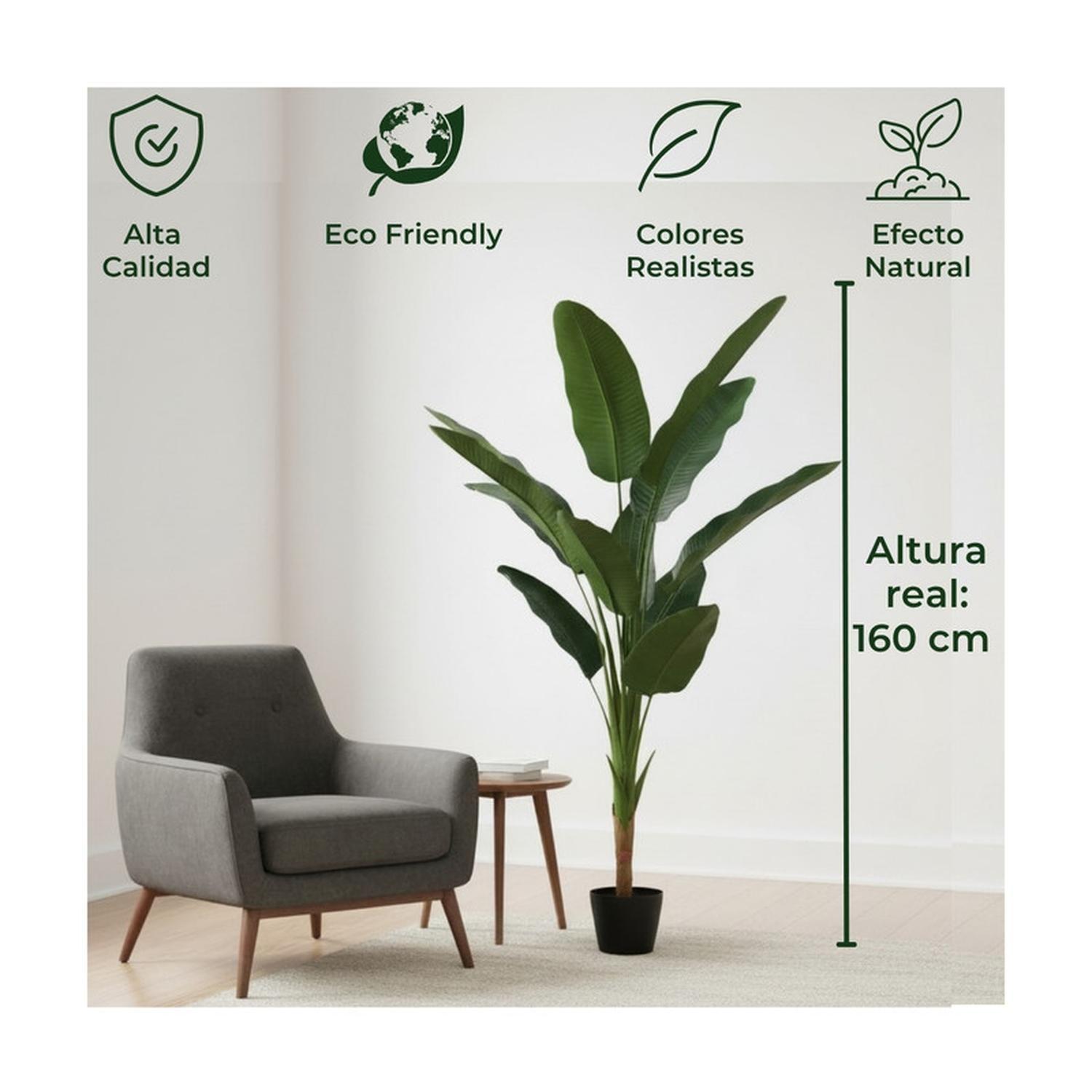 Planta Artificial Ave Del Paraíso Strelitzia 160 Cm-3