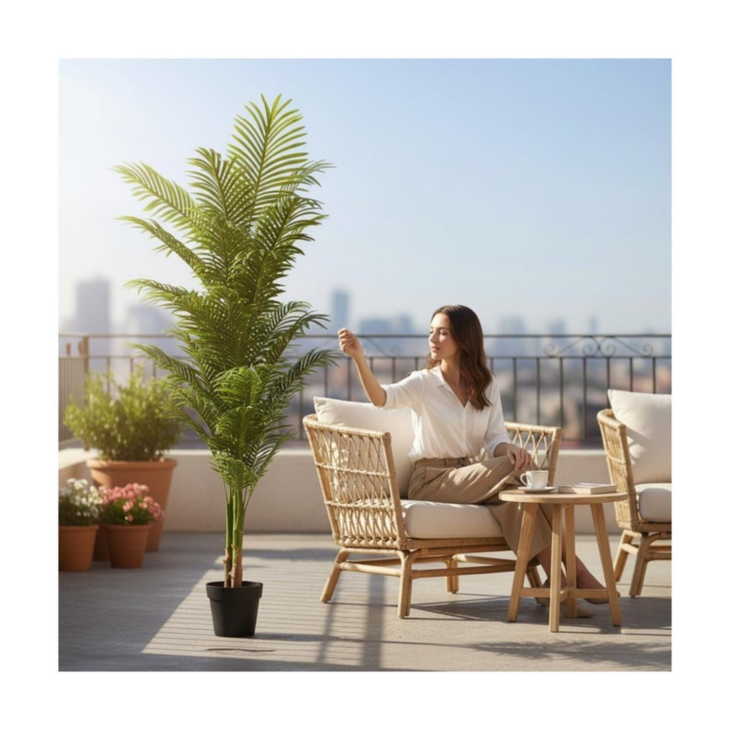 Planta Artificial Palmera Areca Alta 180 cm-6