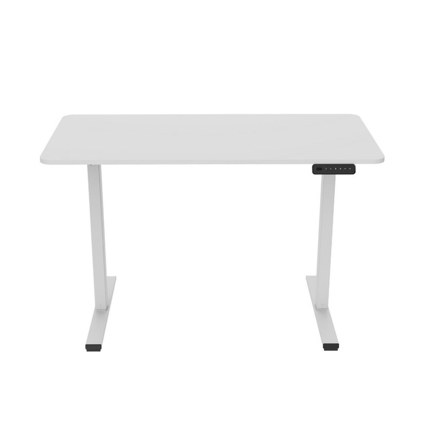Escritorio Electrico Altura Ajustable Blanco Oficina 120X60 Cm Moderno-4