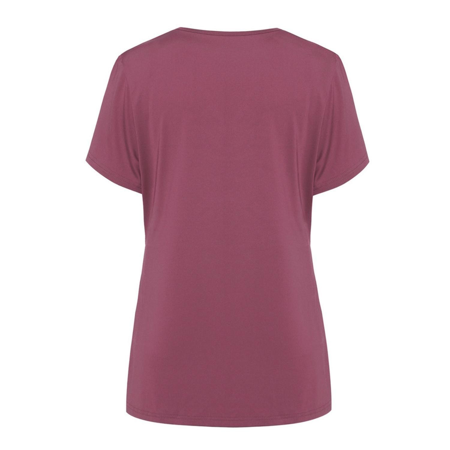 Polera Lactancia Maternidad Lina Manga Corta Magenta-2