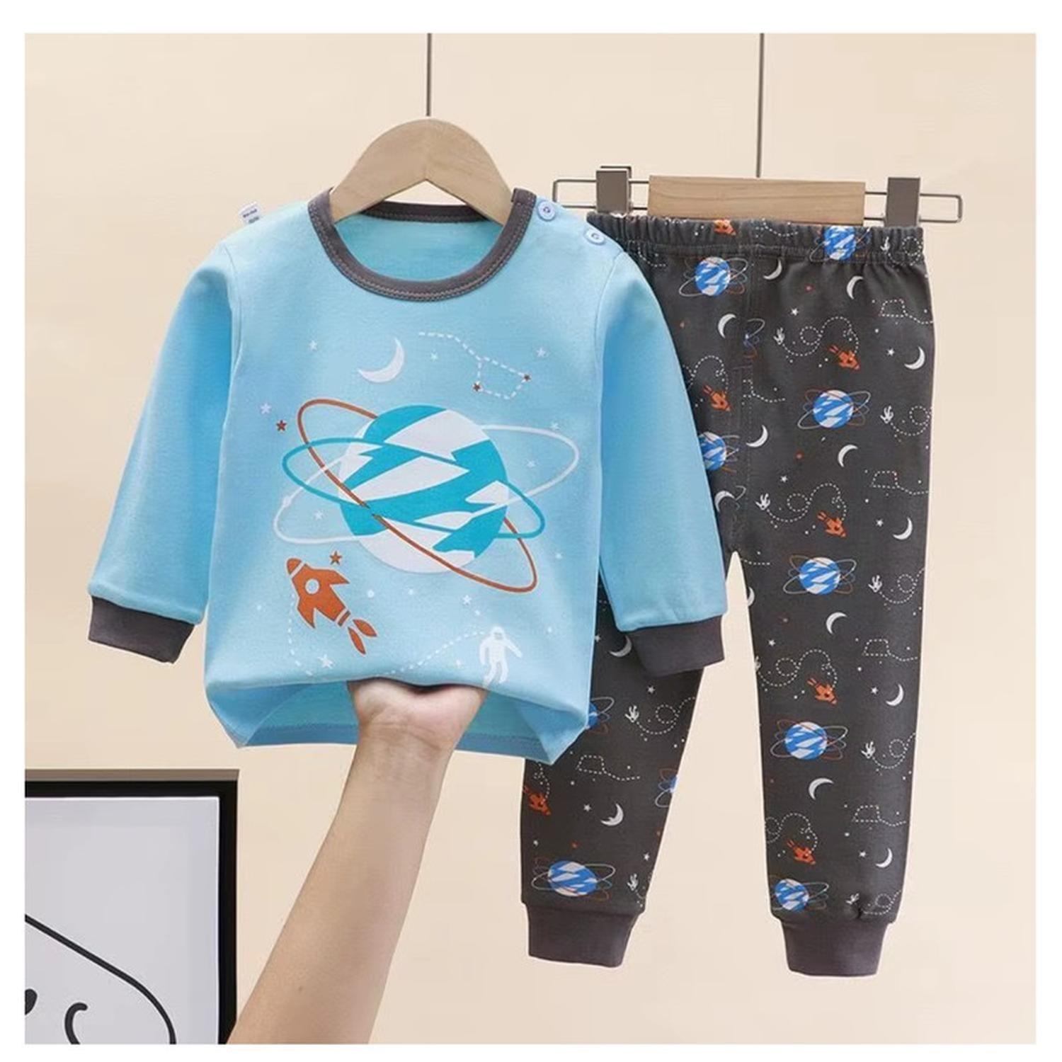 Pijama Niño Manga Larga Algodon Infantil-1