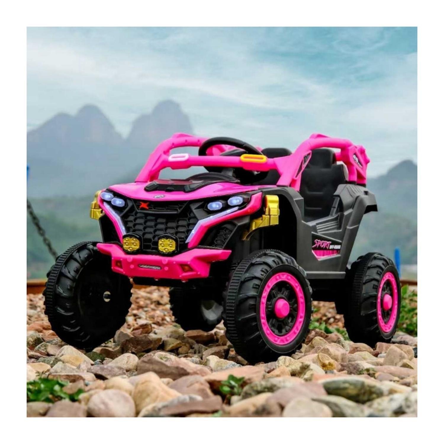 Auto Eléctrico Infantil Buggy Nitro Batería Control Rosado-2