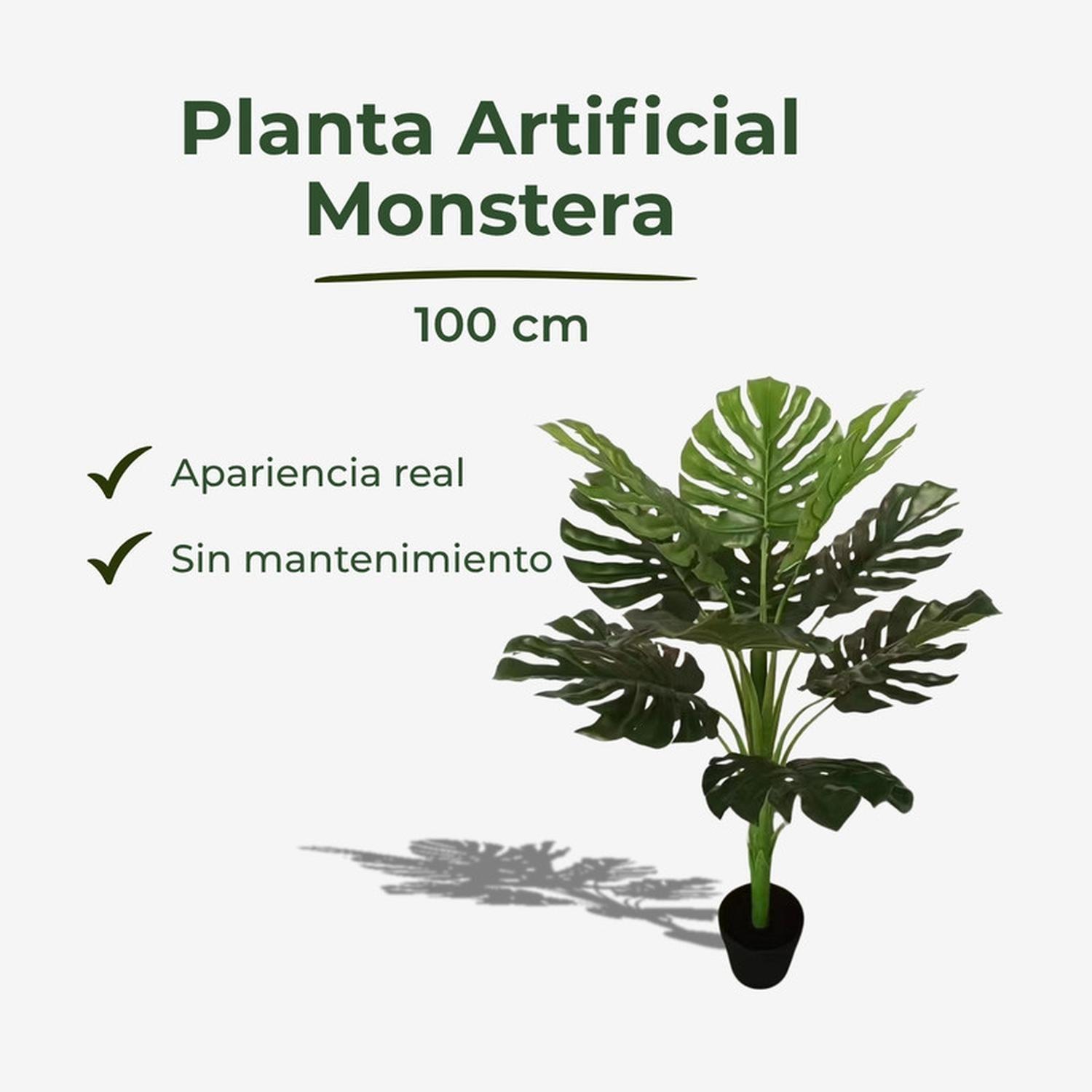 Planta Artificial Monstera Hoja Grande 110 cm-2