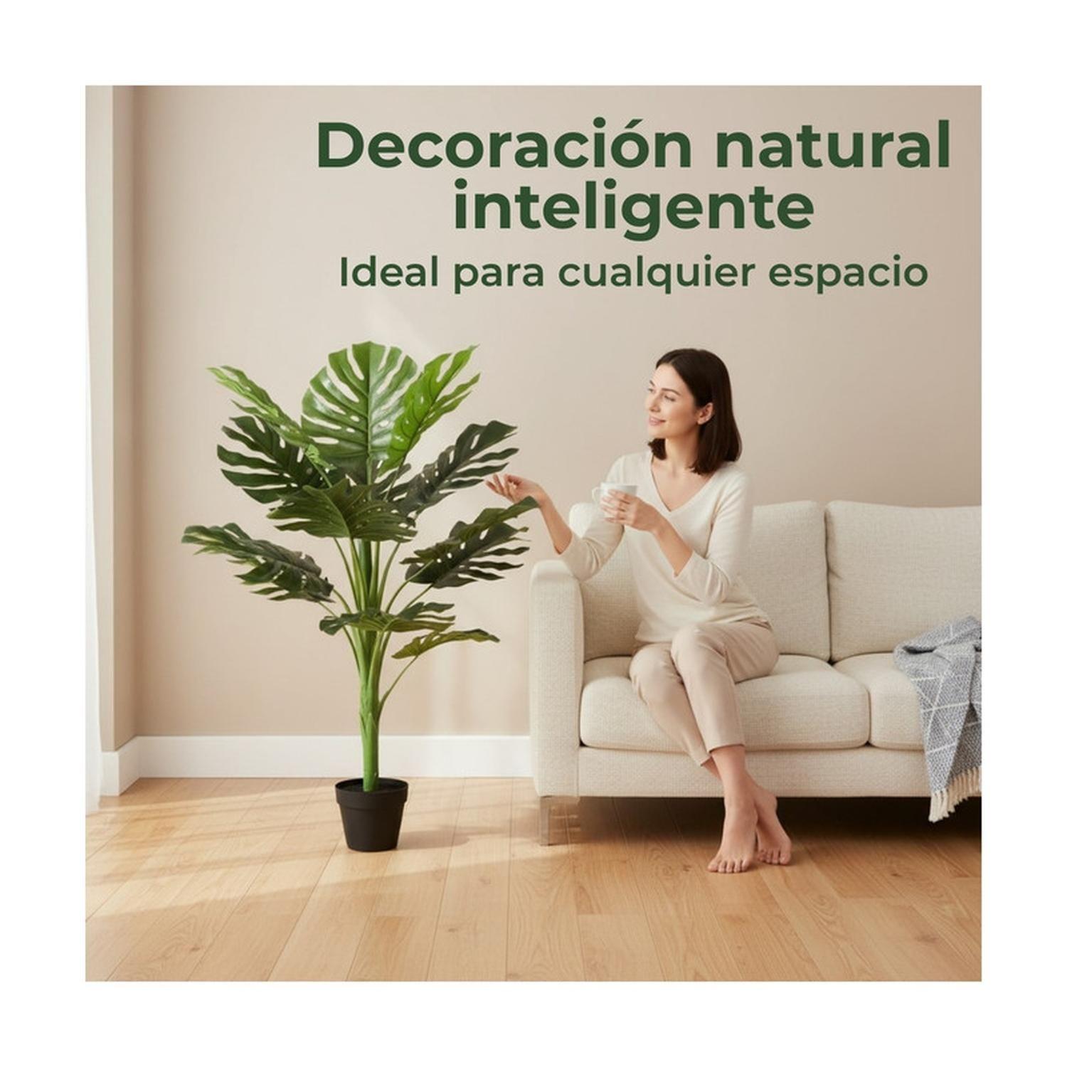 Planta Artificial Monstera Hoja Grande 110 cm-5