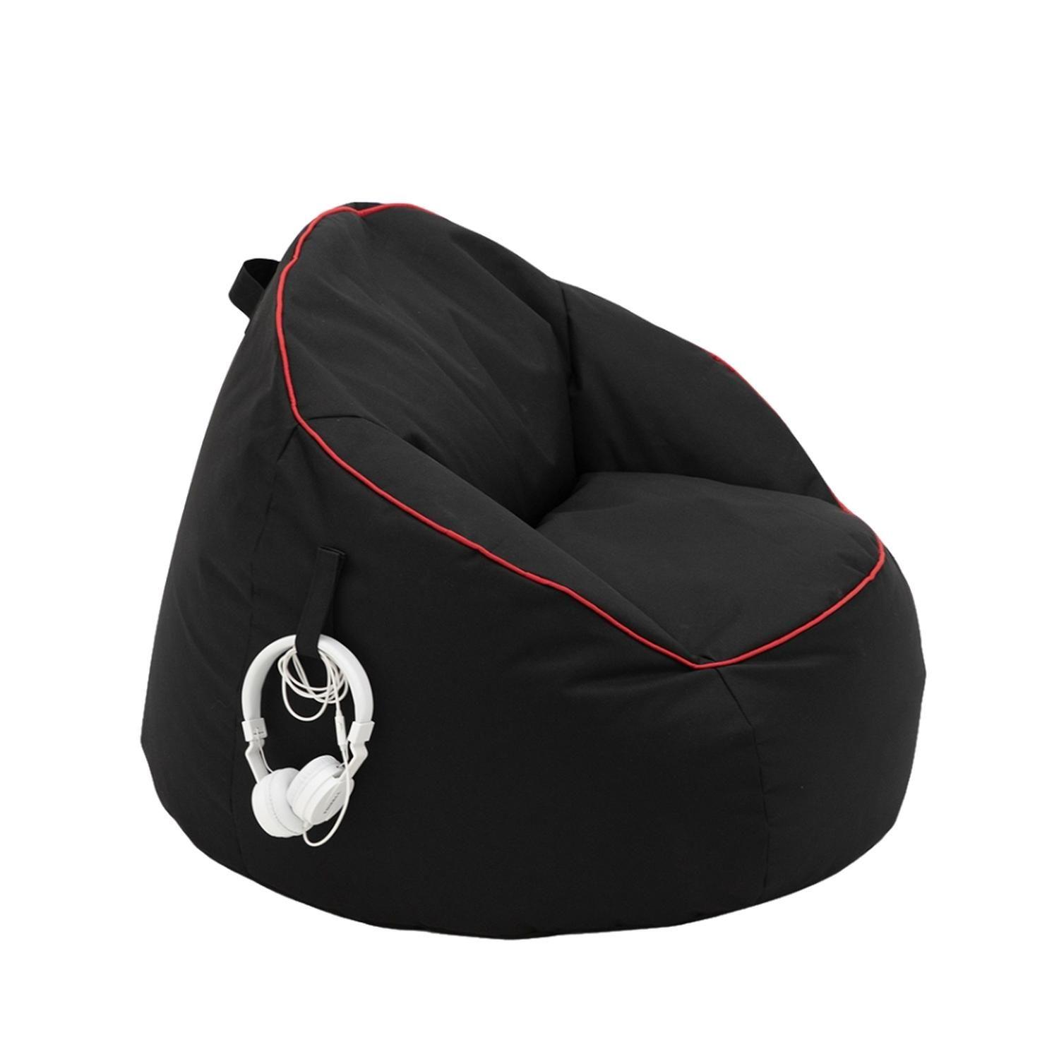 Puff Pera Gamer Negro Tela Oxford 600D 92x92x64 cm.-2
