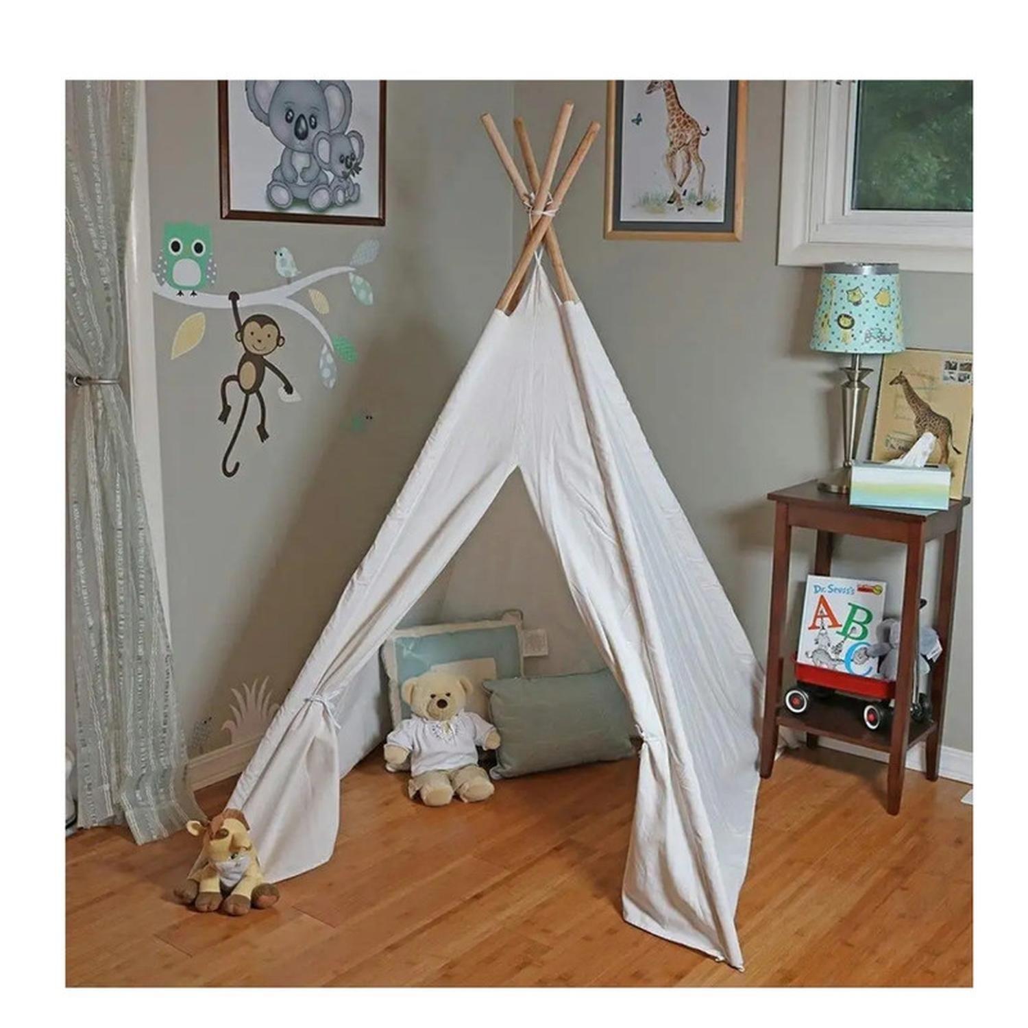 Carpa Tipi Niños Infantil 160 Cm Blanca Juguete Decoracion-7