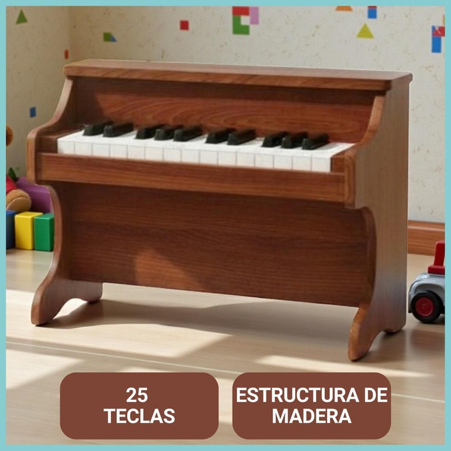 Piano Infantil Madera Juguete Musical 25 Teclas-3