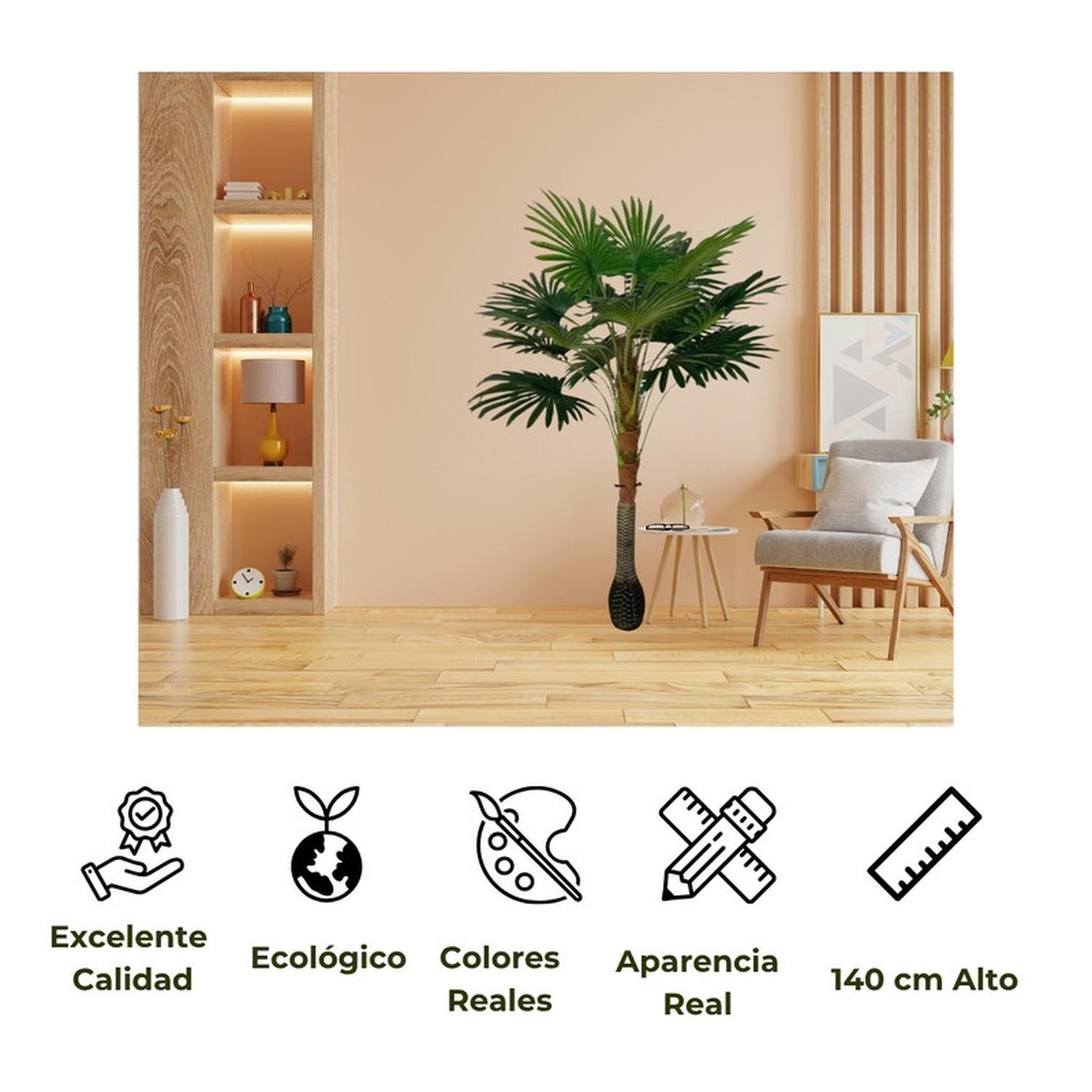 Planta Artificial Decorativa Palmera 140 Cm-4