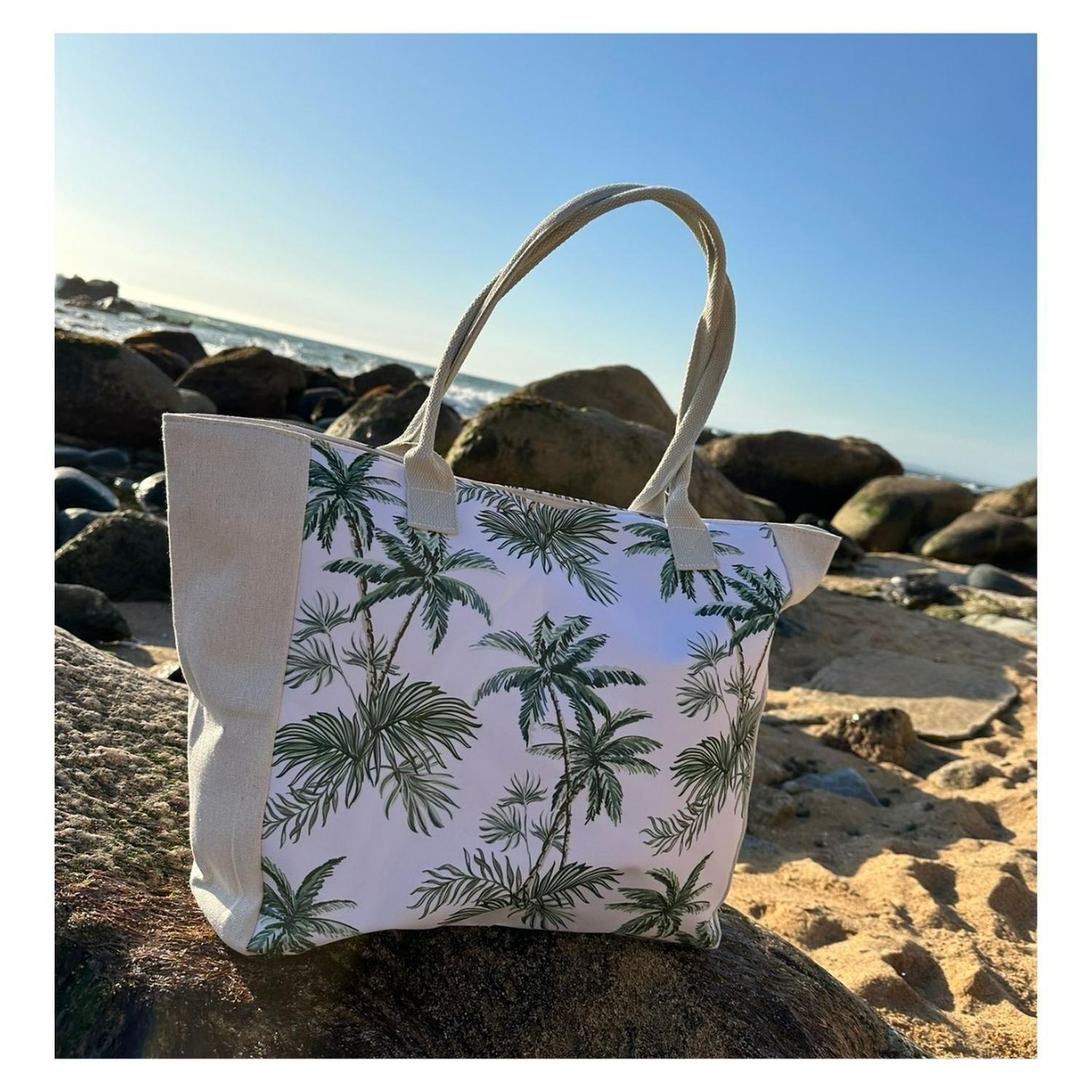 Bolso Playa Palmeras Con Cierre Fuelle Grande-6