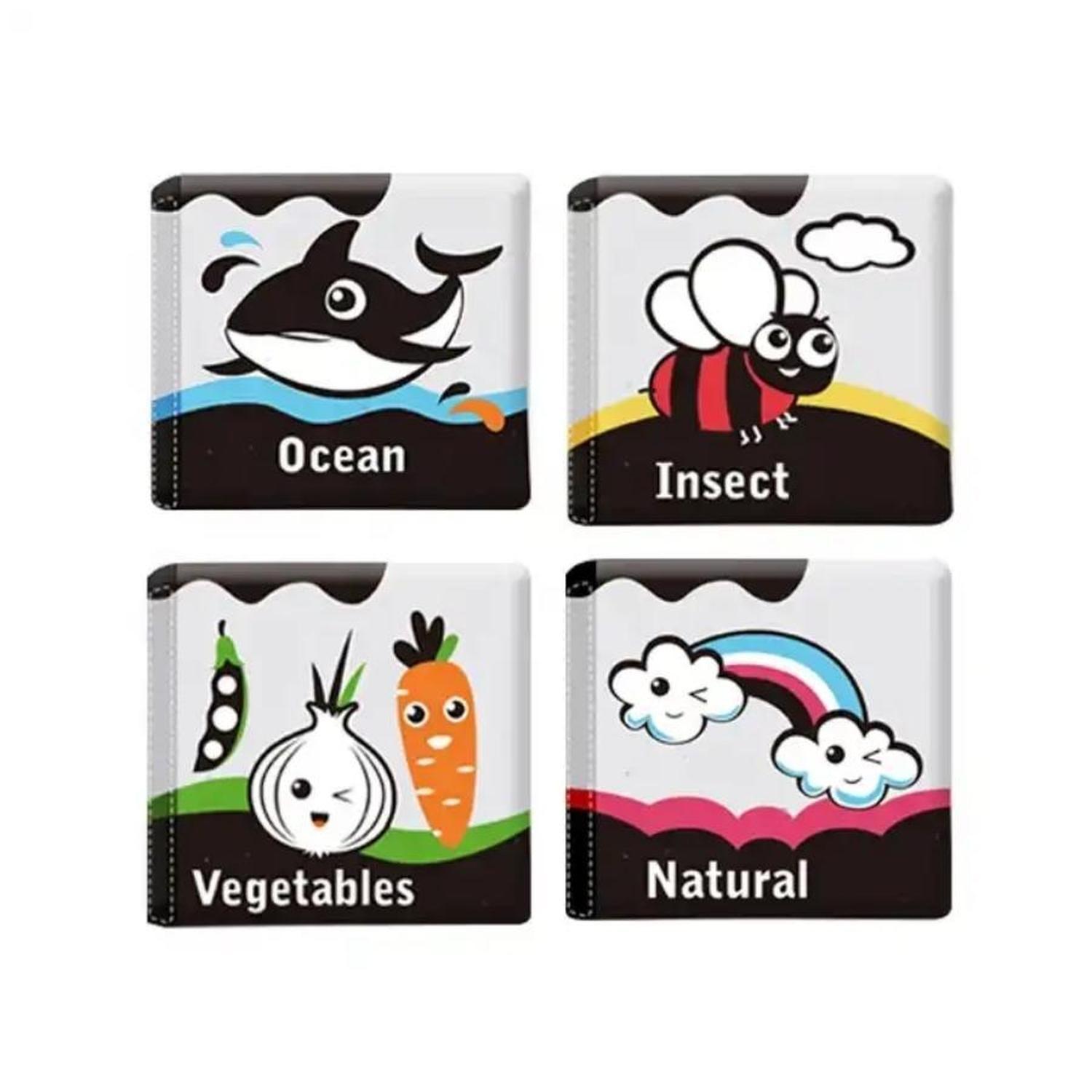 Pack 4 Libro Sensorial Estimulacion Cognitivo Alto Contraste-0
