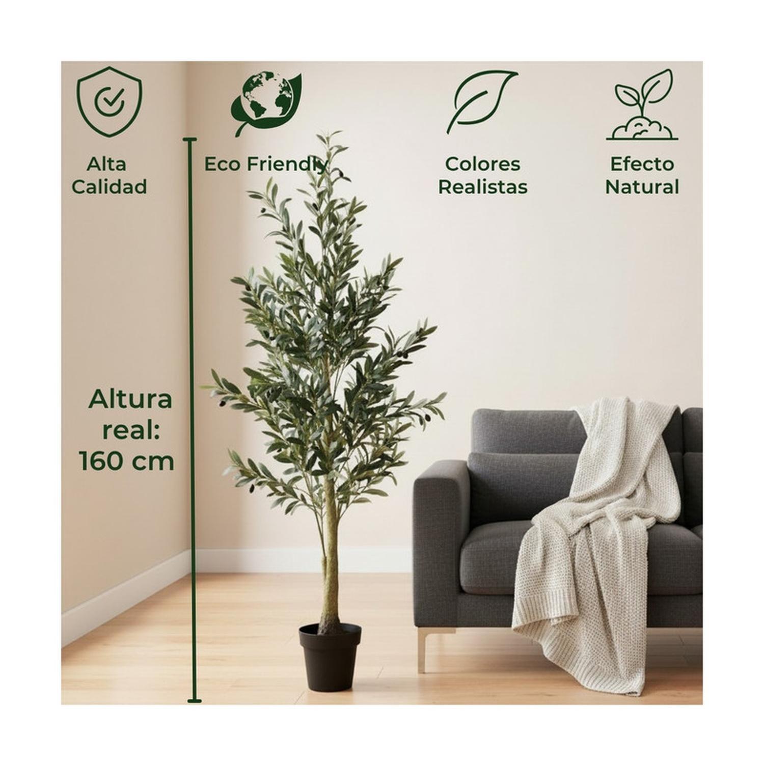 Planta Artificial Olivo Diseño Realista 160 cm-3