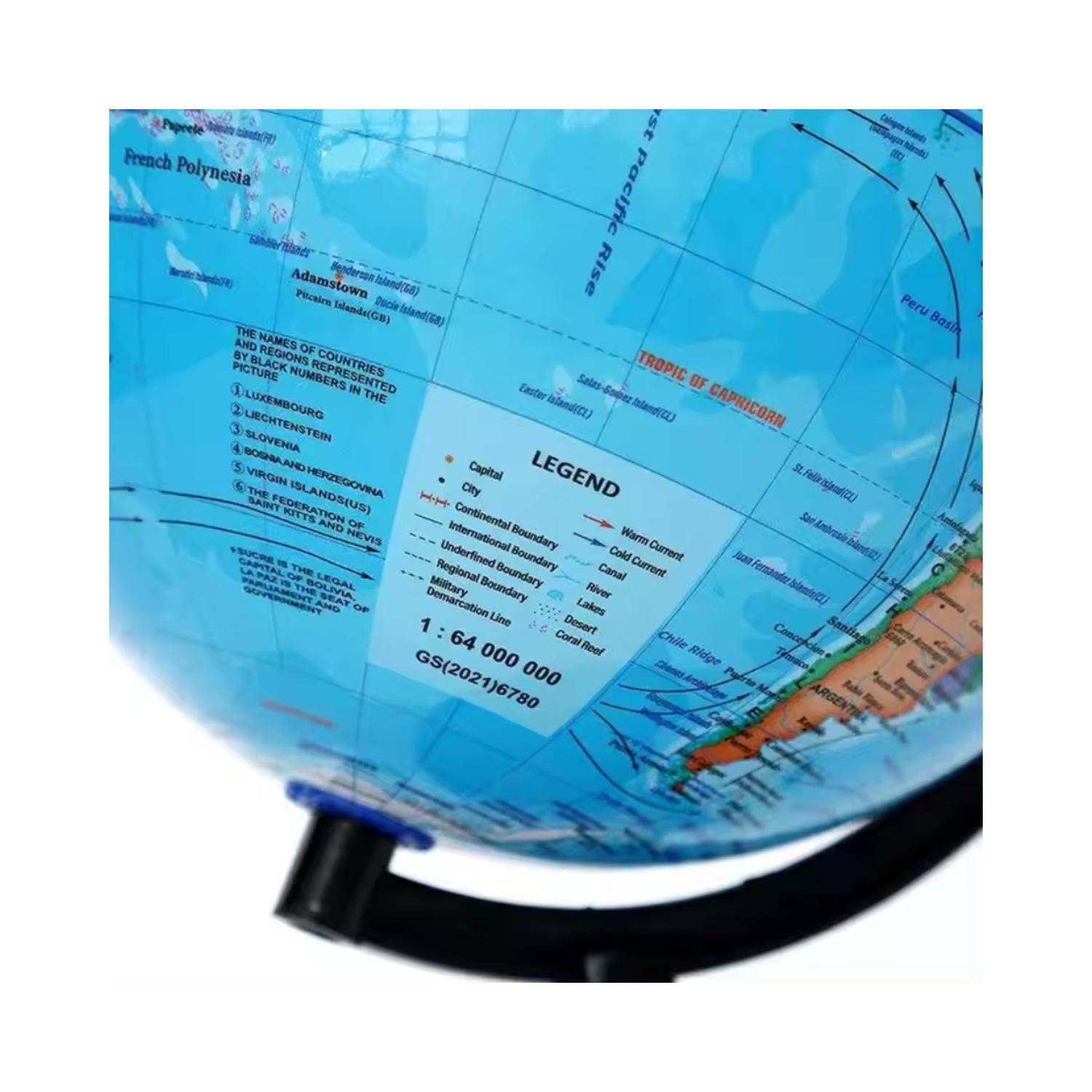 Globo Terráqueo Político Español. 20cm-2