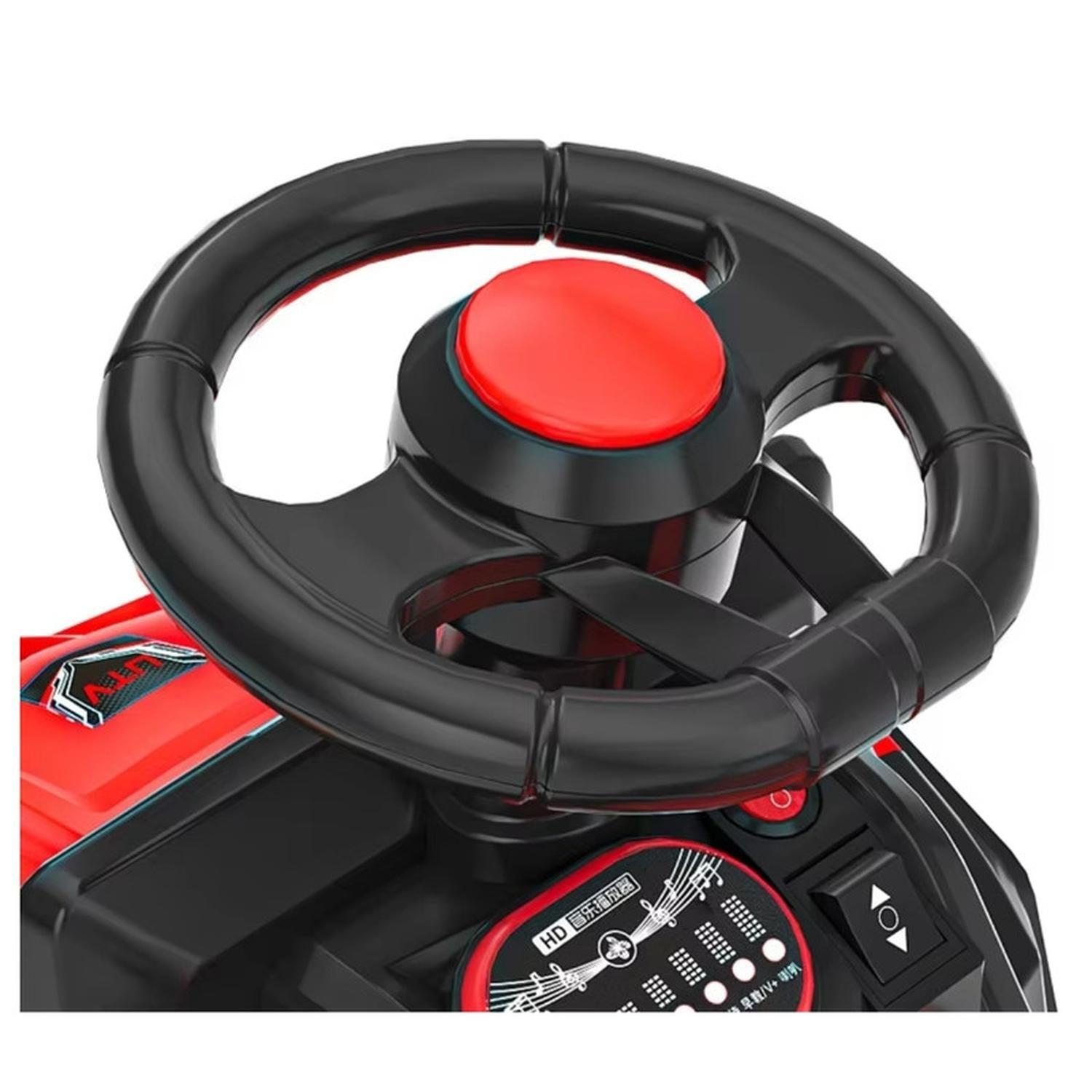 Moto Electrica Bateria Jeep Niño Luces Y Sonido 1166 Rojo-3