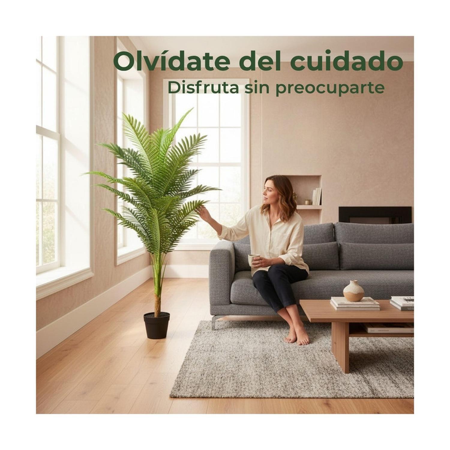 Planta Artificial Palmera Areca Decorativa 120 cm-5