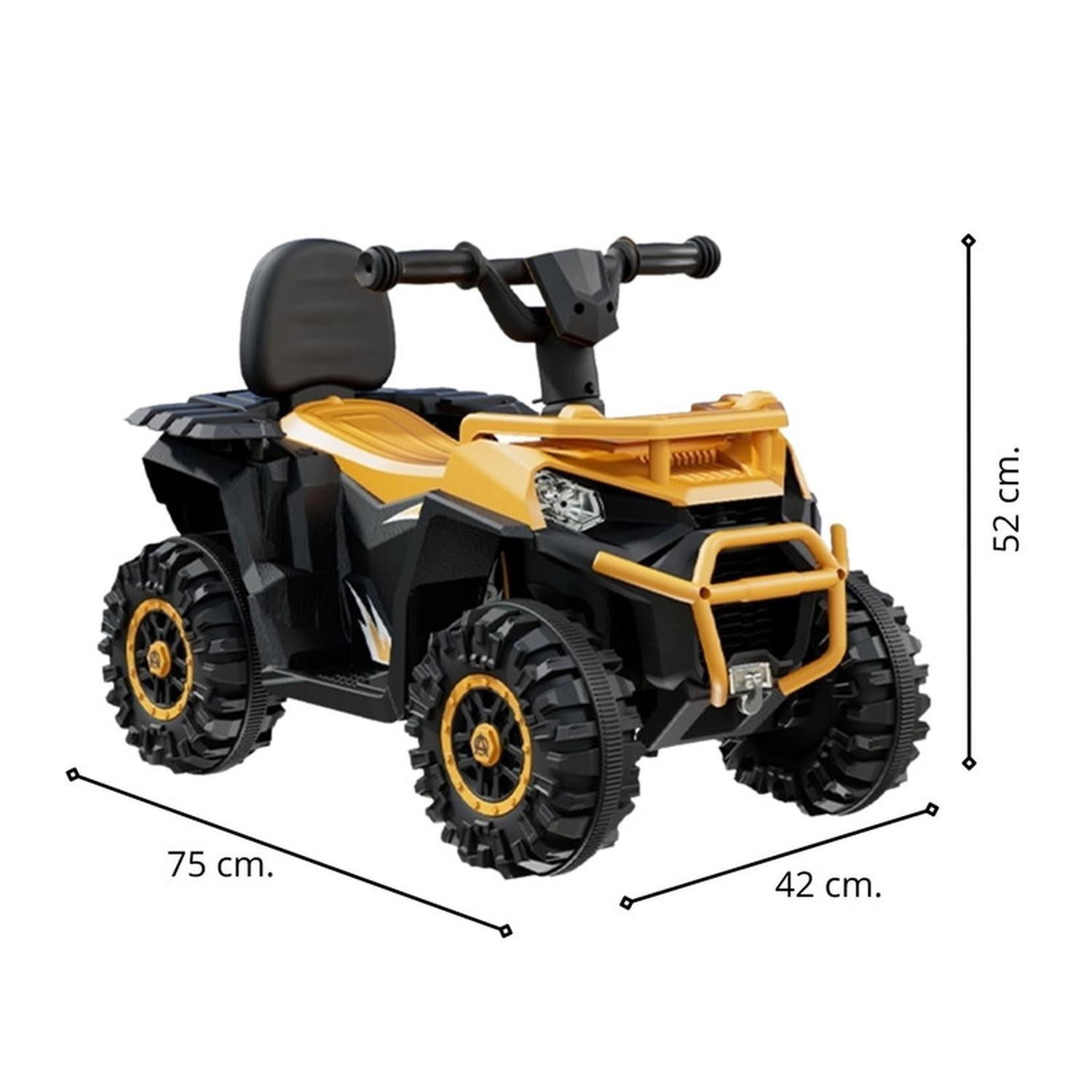 Auto Eléctrico Infantil Moto Thunder Batería Amarilla-3