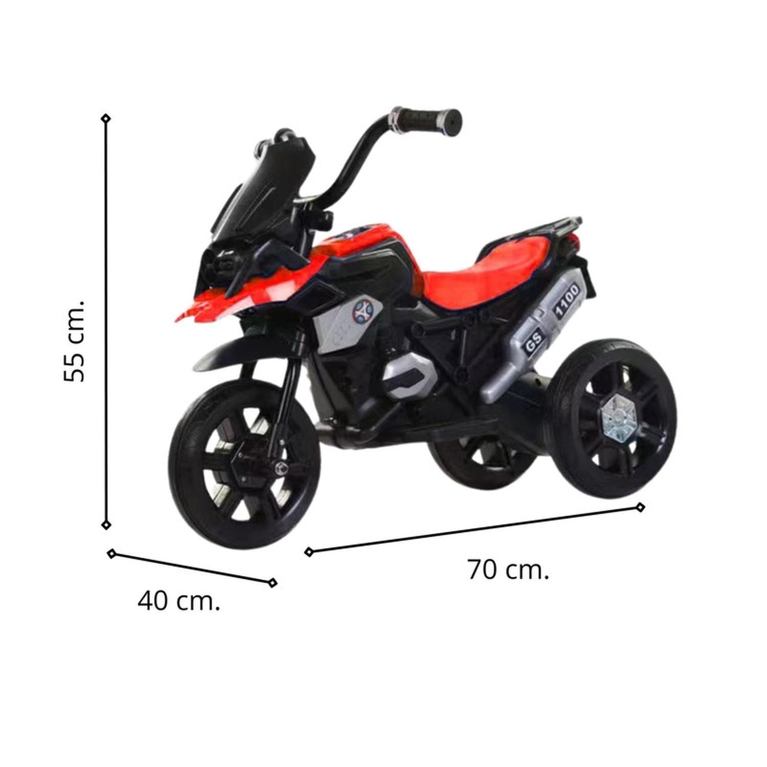 Auto Eléctrico Infantil Moto Racer Batería Roja-5