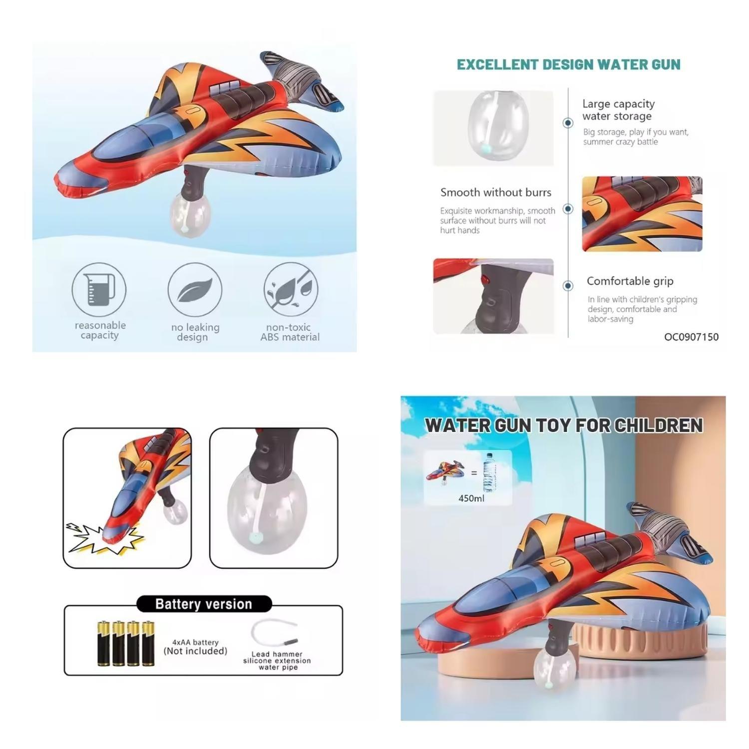 Pistolas De Agua Zepellin Electrica Inflable Chooro Agua-3