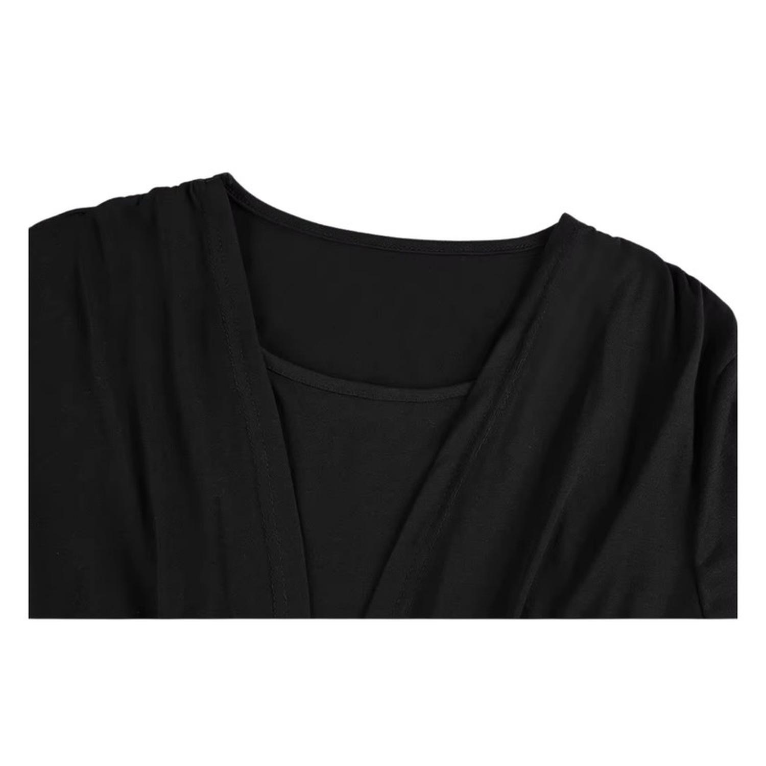 Polera Lactancia Maternidad Manga Larga Vero Negro-5