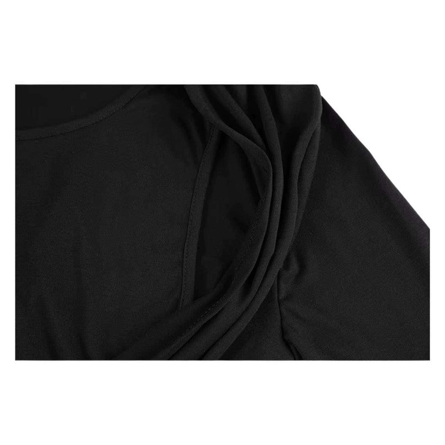 Polera Lactancia Maternidad Manga Larga Vero Negro-7