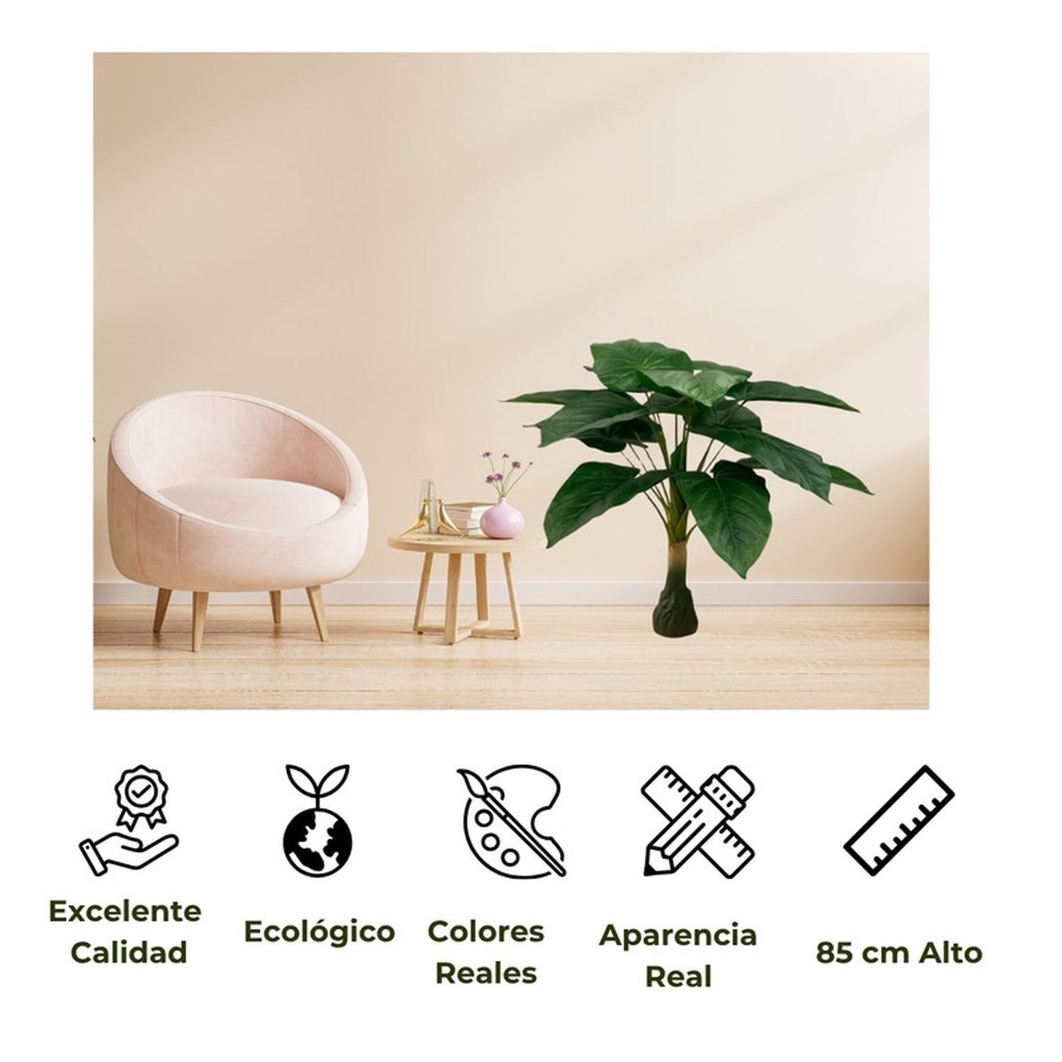 Planta Artificial Tipo Banano Tropical. Altura: 85Cm-2