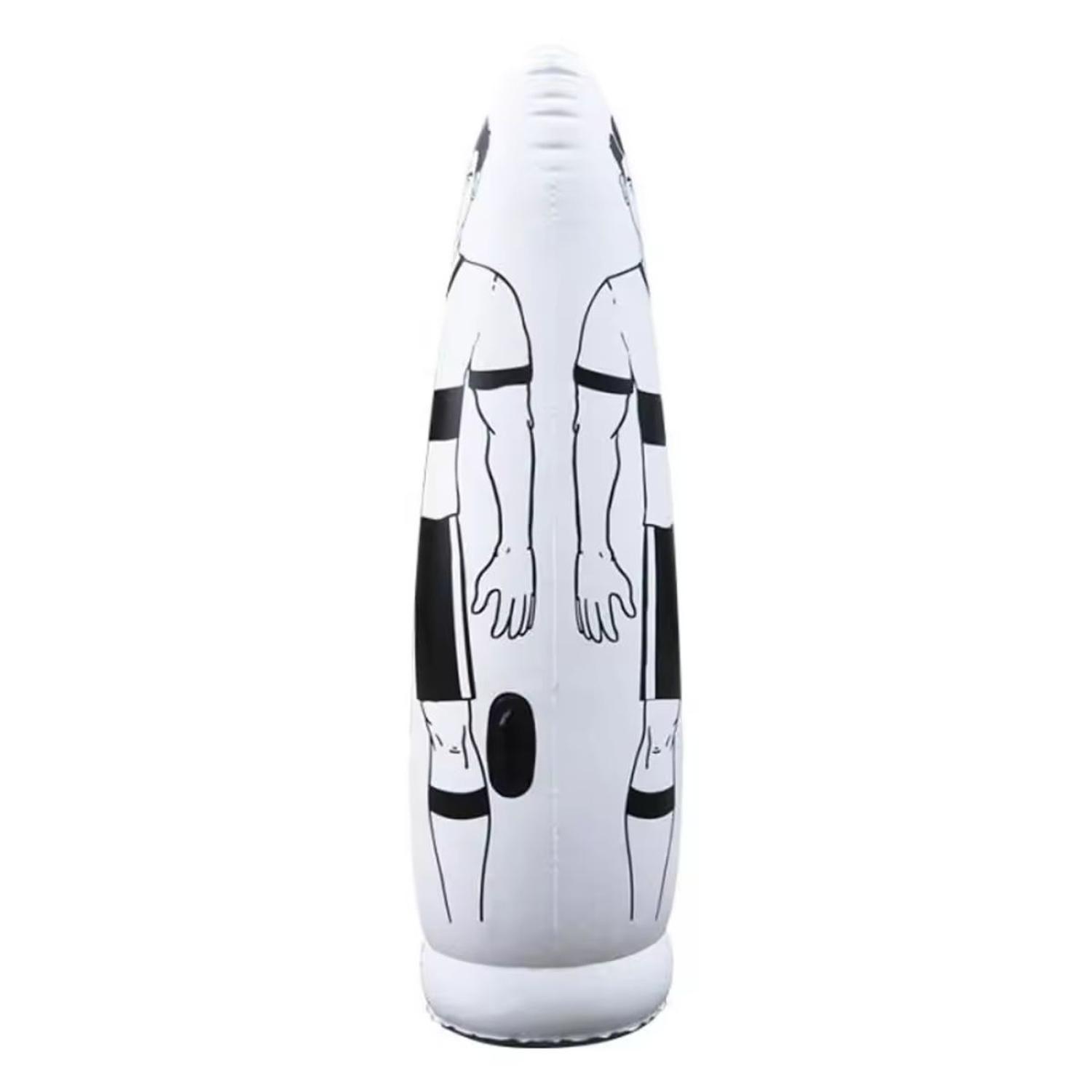 Barrera De Futbol Inflable Para Tiros Libres. 205 cm Blanco-1