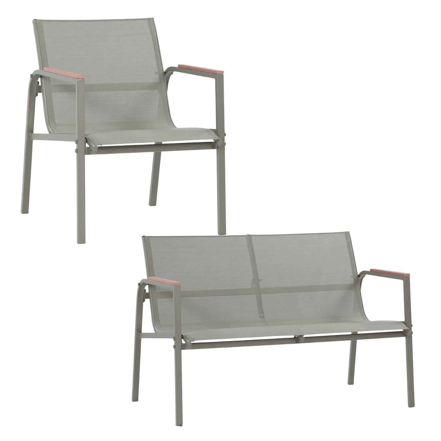 Juego De Terraza Living Malla Saint Thomas 4 Piezas Exterior-9