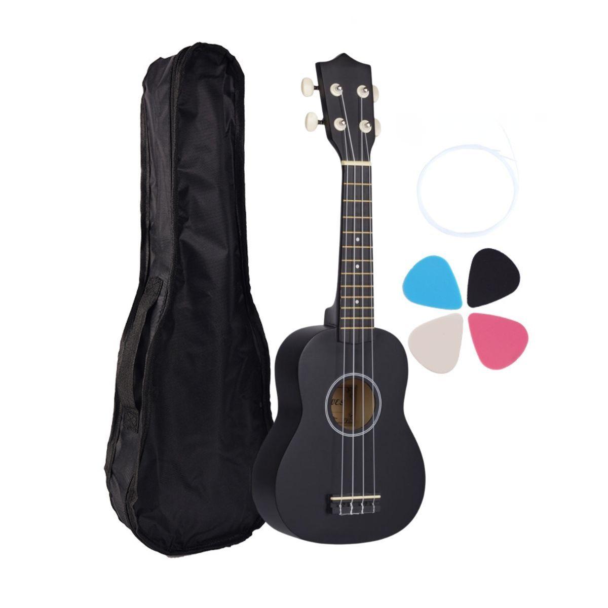 Ukelele 21". Incluye Funda. Color Negro-0