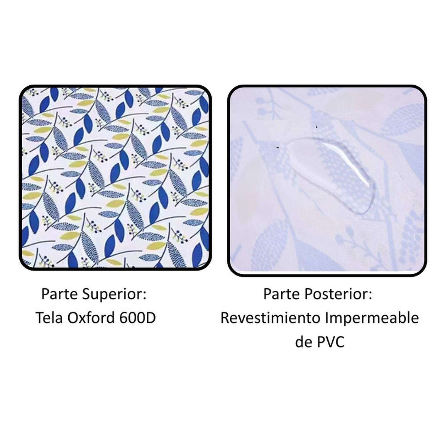 Manta Picnic Impermeable Hojas Azules 150X180 Camping Playa-3