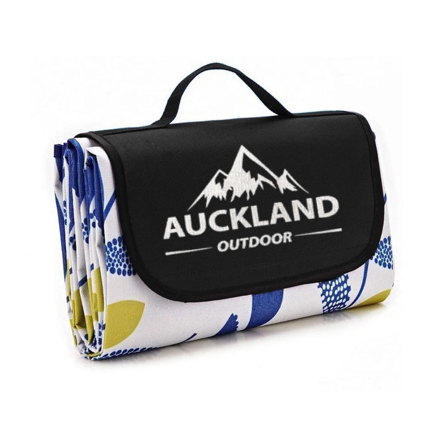 Manta Picnic Impermeable Hojas Azules 150X180 Camping Playa-5