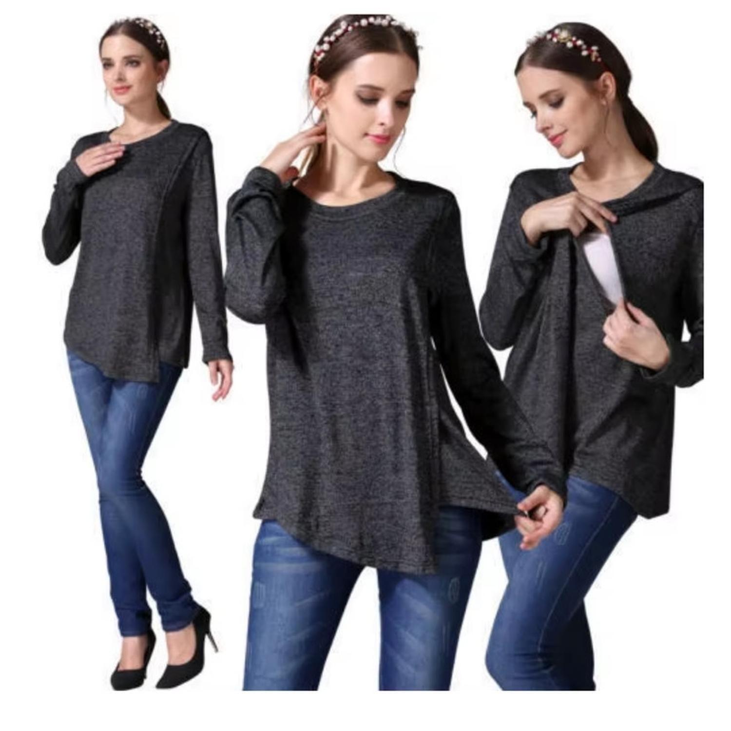 Polera Lactancia Maternidad Manga Larga Mari-2