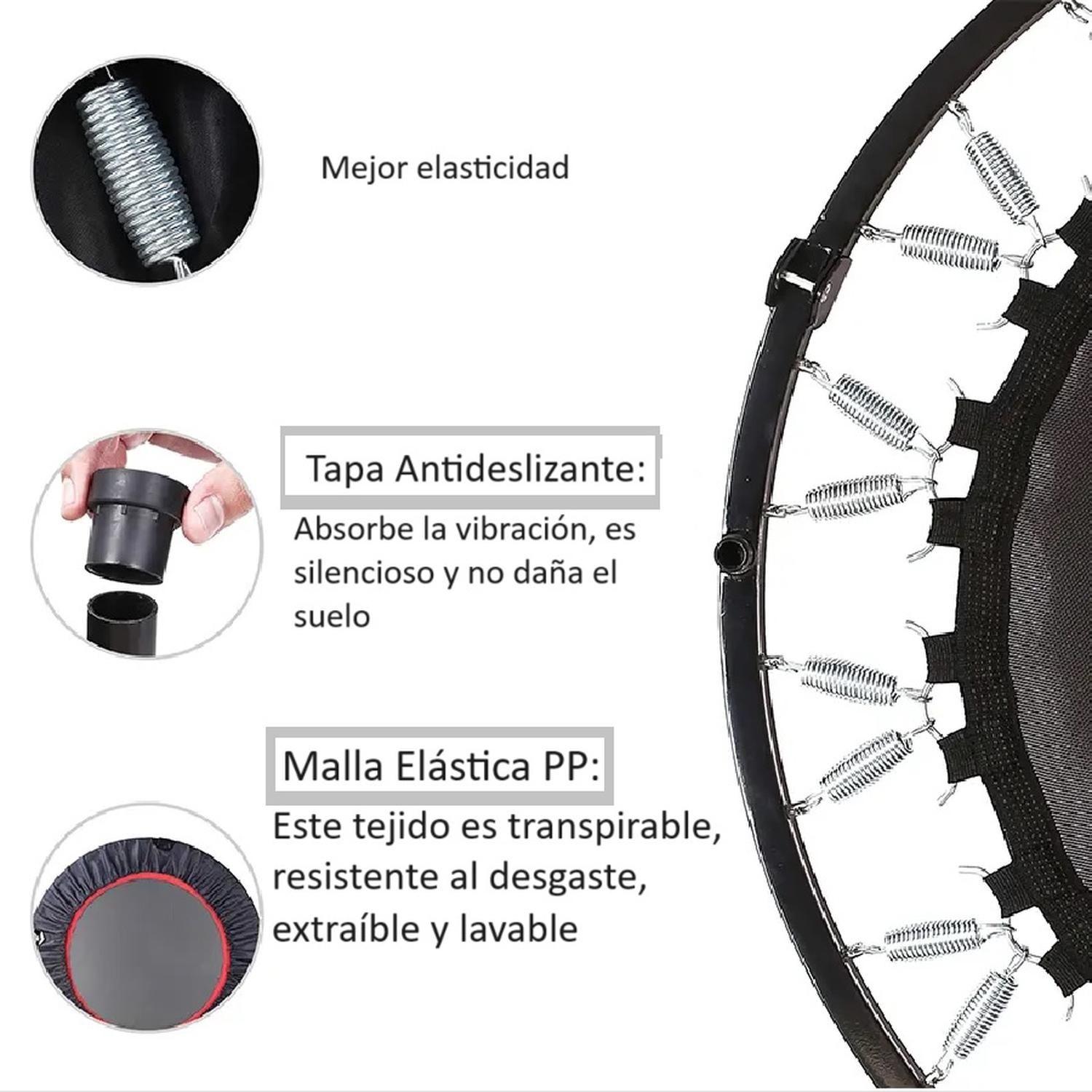 Trampolin Salto Plegable BODENG Gimnasio Fitness 100 cm.-2