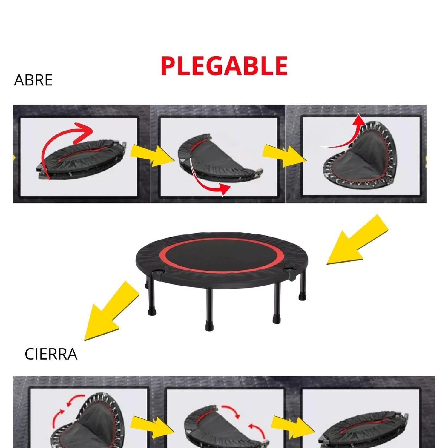 Trampolin Salto Plegable BODENG Gimnasio Fitness 100 cm.-4