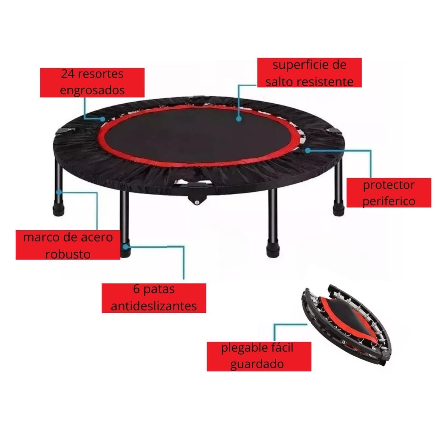 Trampolin Salto Plegable BODENG Gimnasio Fitness 100 cm.-5