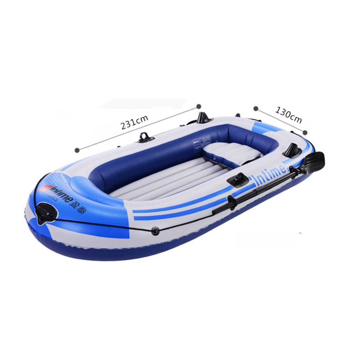 Bote Inflable Con Remo Para 3 Personas. 231 X 130 Cm.-1