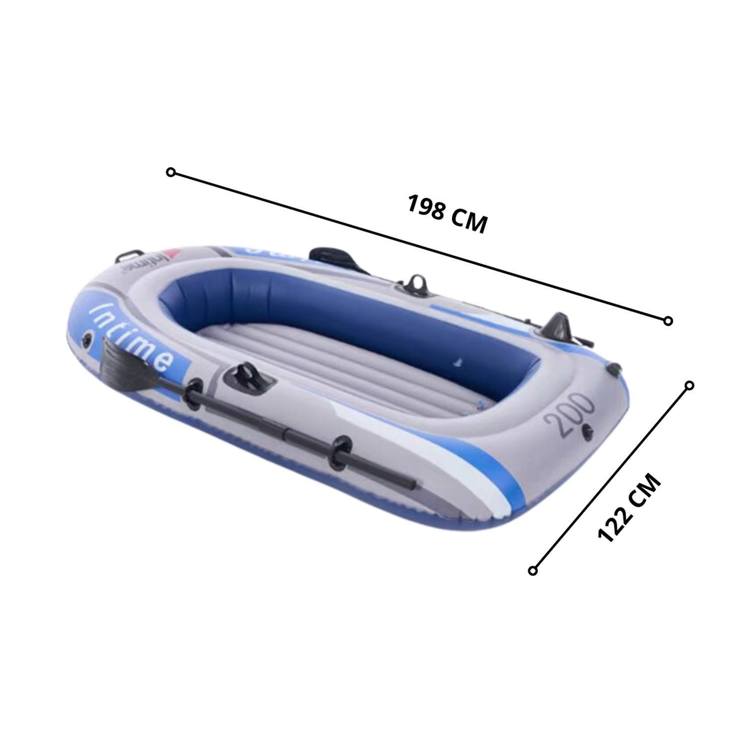 Bote Inflable Con Remo Para 2 Personas. 198 X 122 Cm.-2
