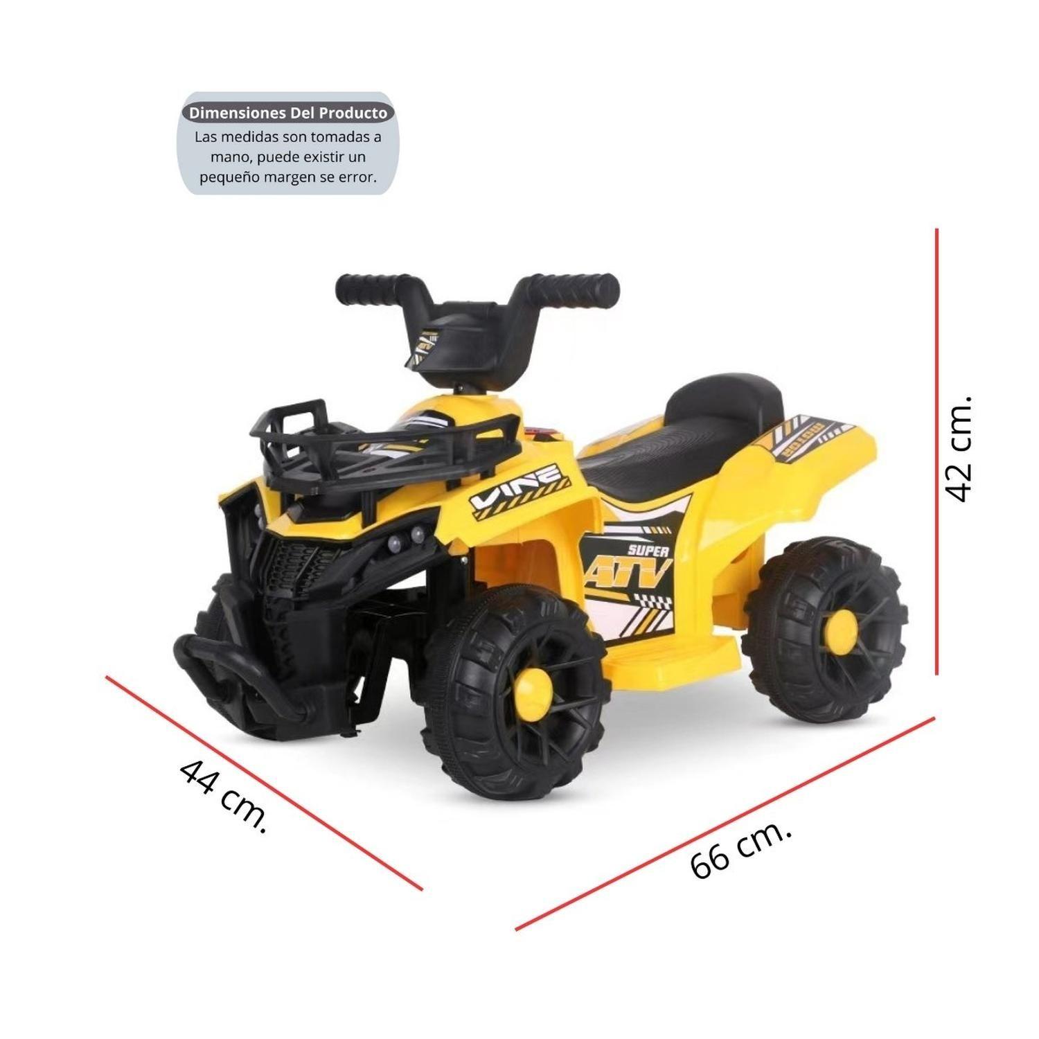 Moto Electrica Bateria Auto Niño Luz Y Sonido Amarilla Tj66-1