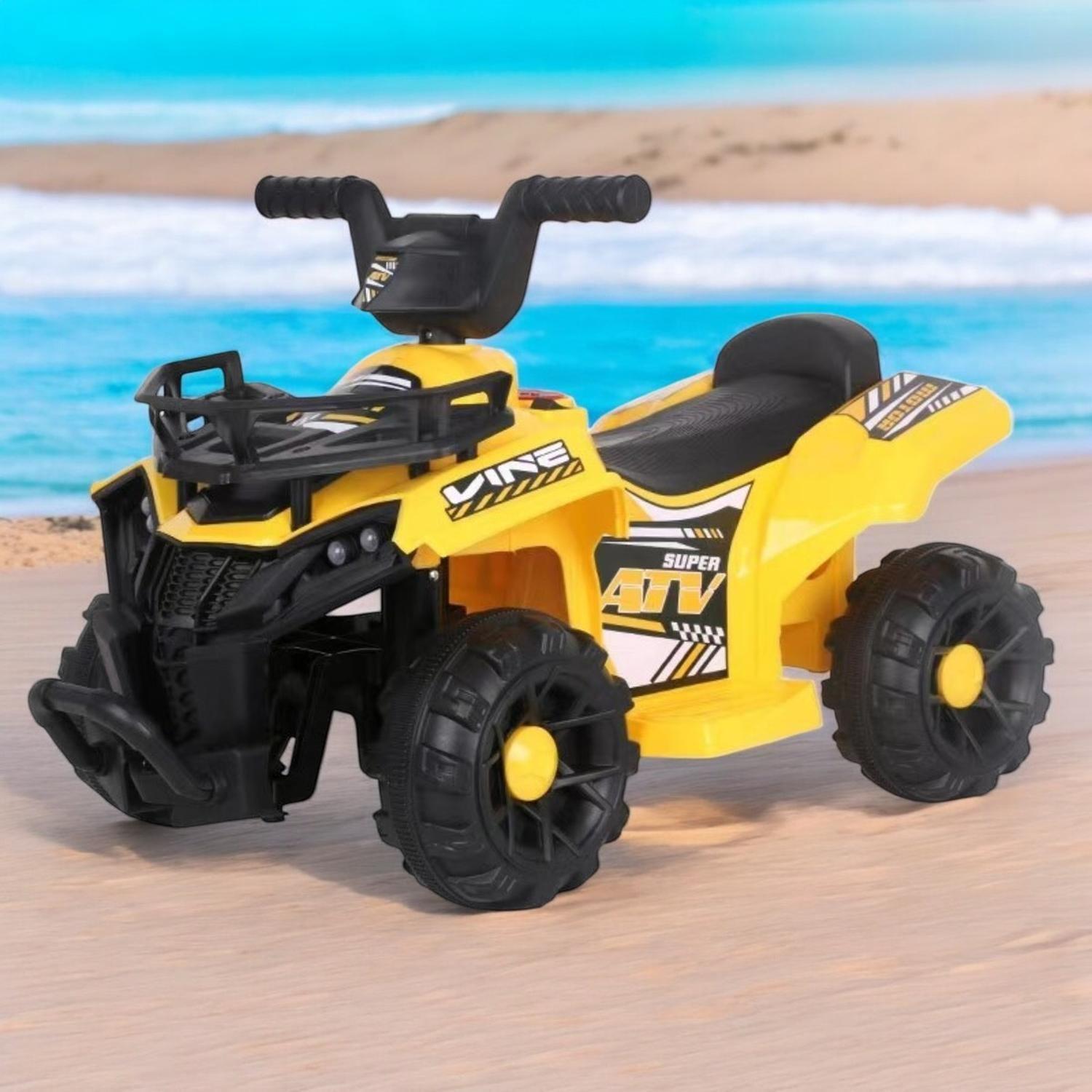 Moto Electrica Bateria Auto Niño Luz Y Sonido Amarilla Tj66-2