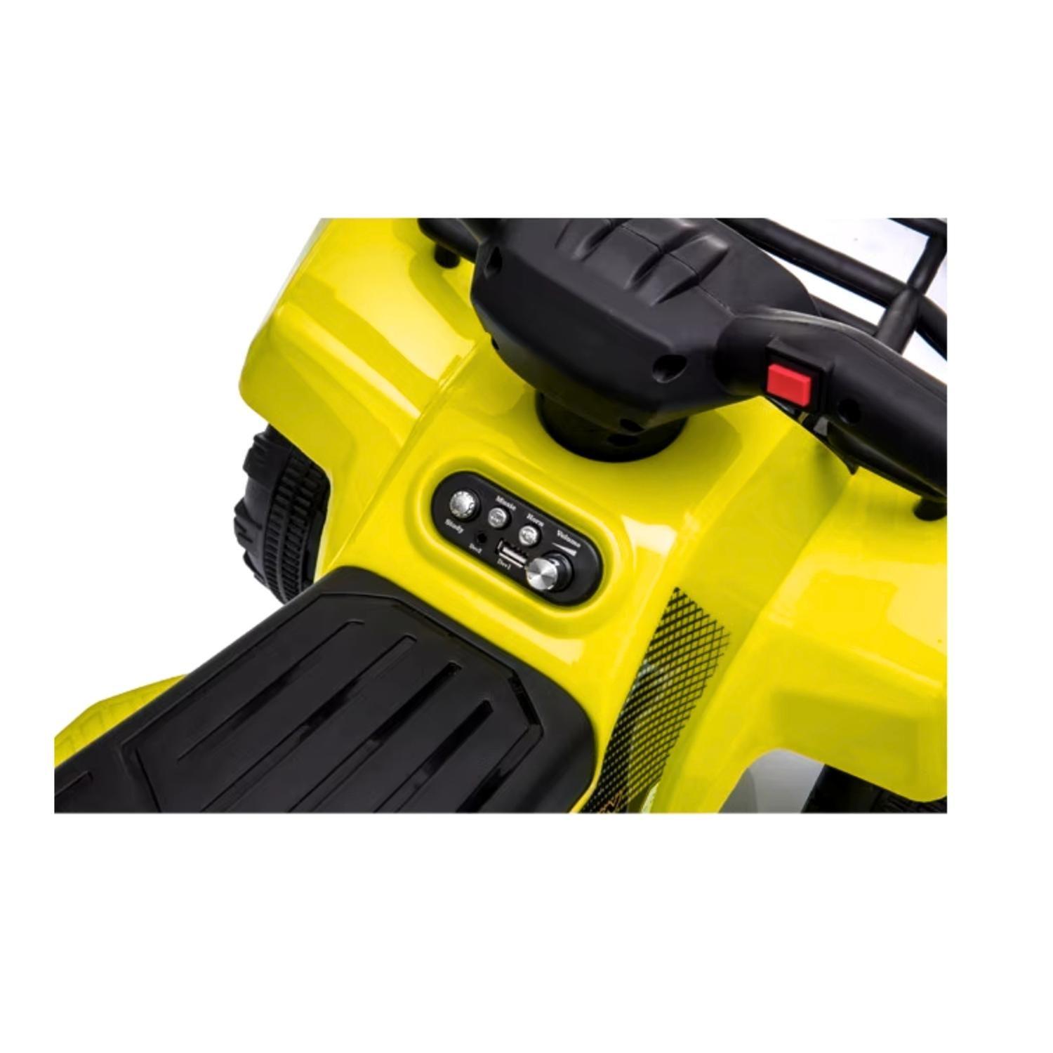 Moto Electrica Bateria Auto Niño Luz Y Sonido Amarilla Tj66-3