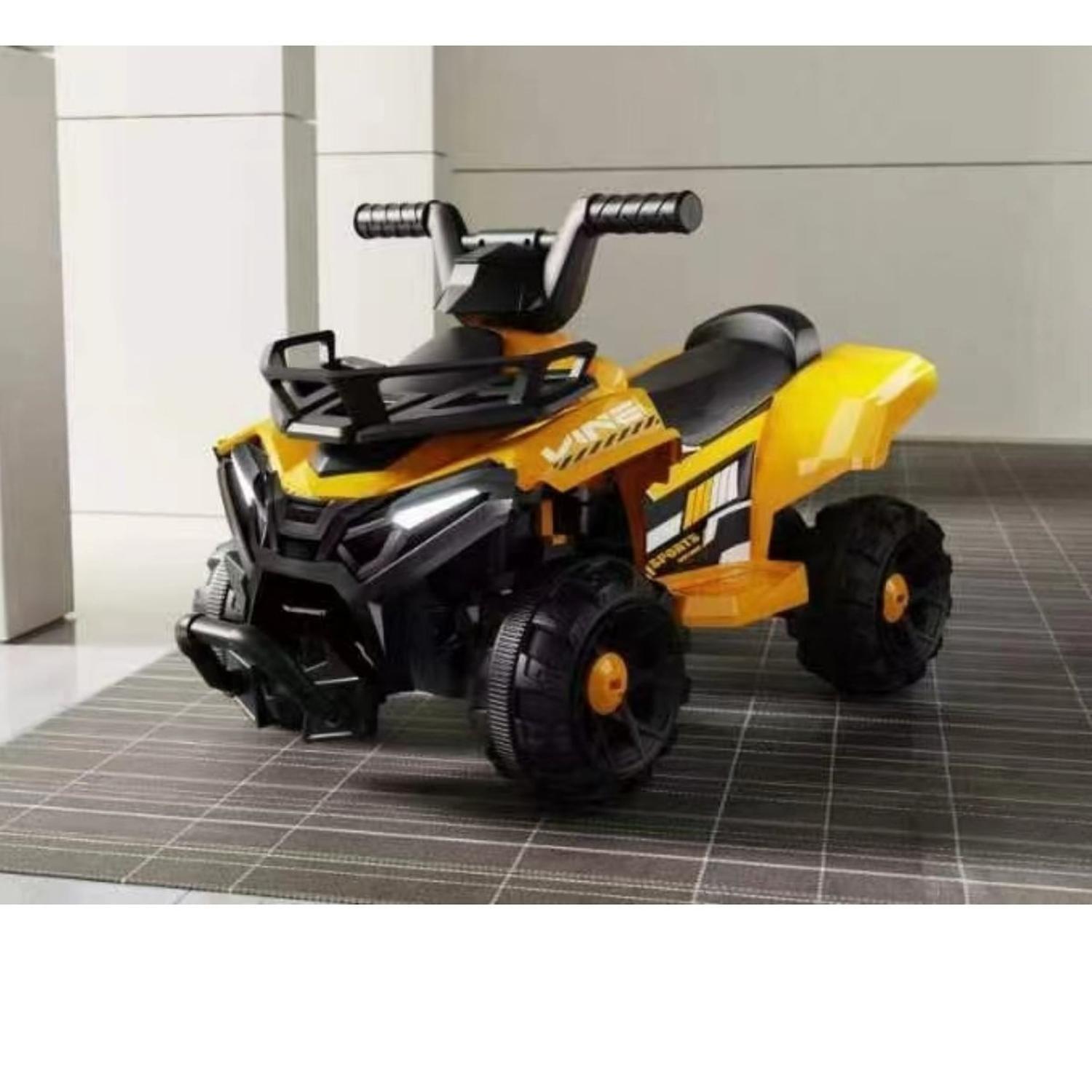 Moto Electrica Bateria Auto Niño Luz Y Sonido Amarilla Tj66-5