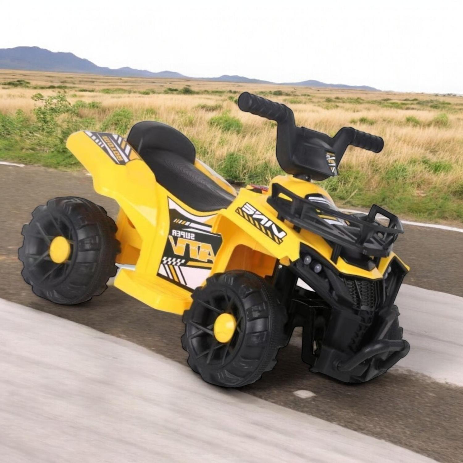 Moto Electrica Bateria Auto Niño Luz Y Sonido Amarilla Tj66-6