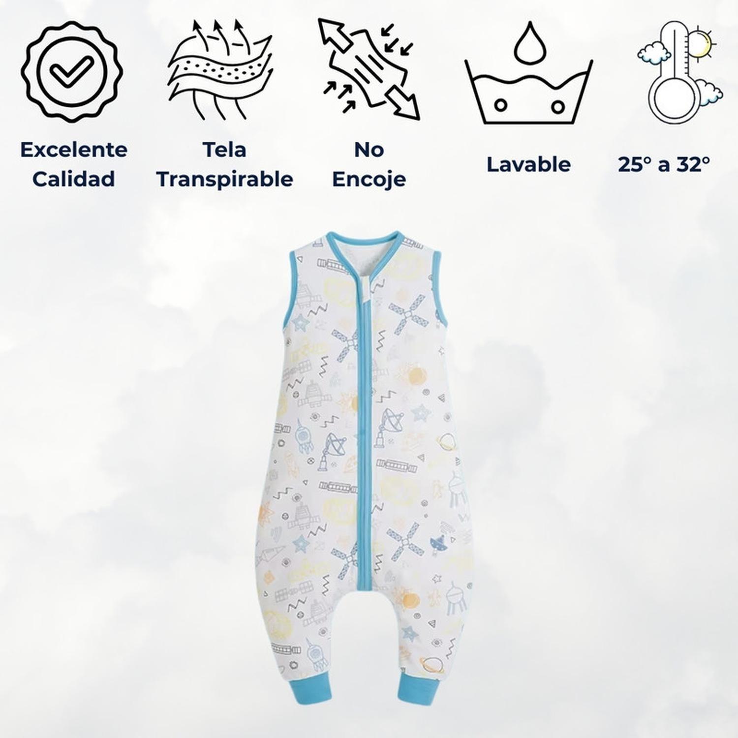 Saquito Dormir Bebe Tog 0,5 Con Pie Algodon Liviano Universo-4