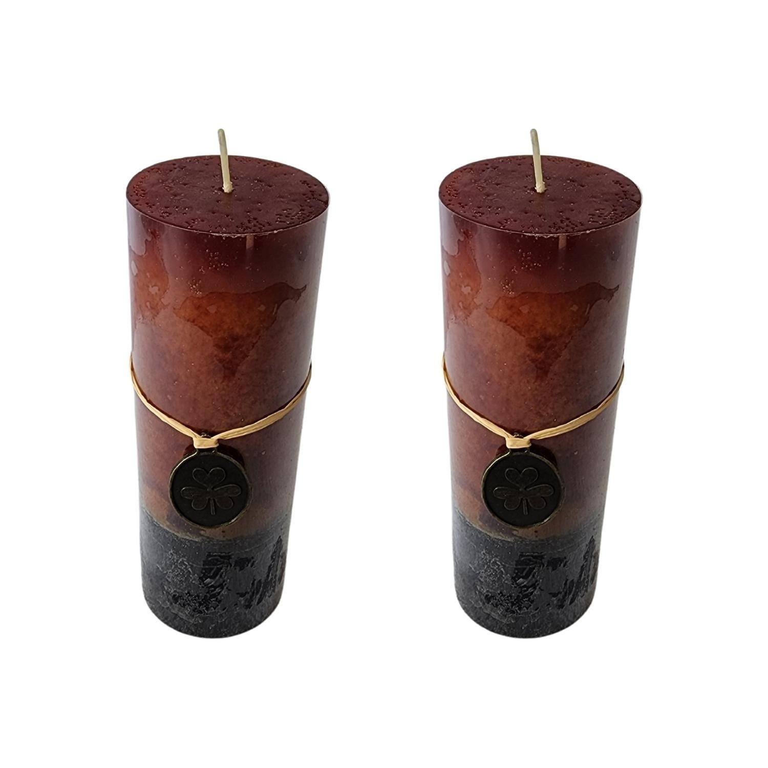Vela Velon Cirio Alto 15Cm. Aromatico Pack 2 Unidades Caramel-0