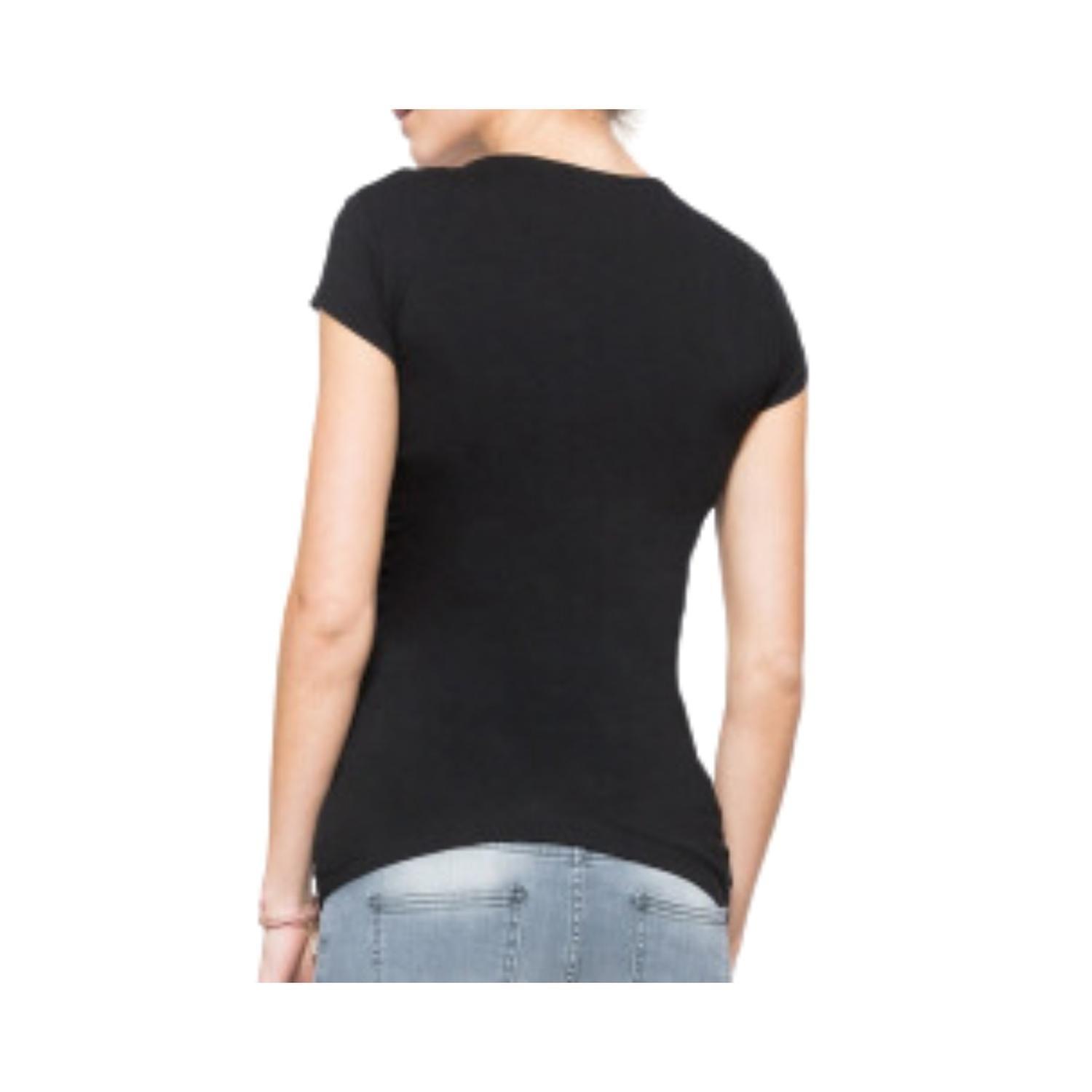Polera Lactancia Maternidad Manga Corta Dani Negra-2