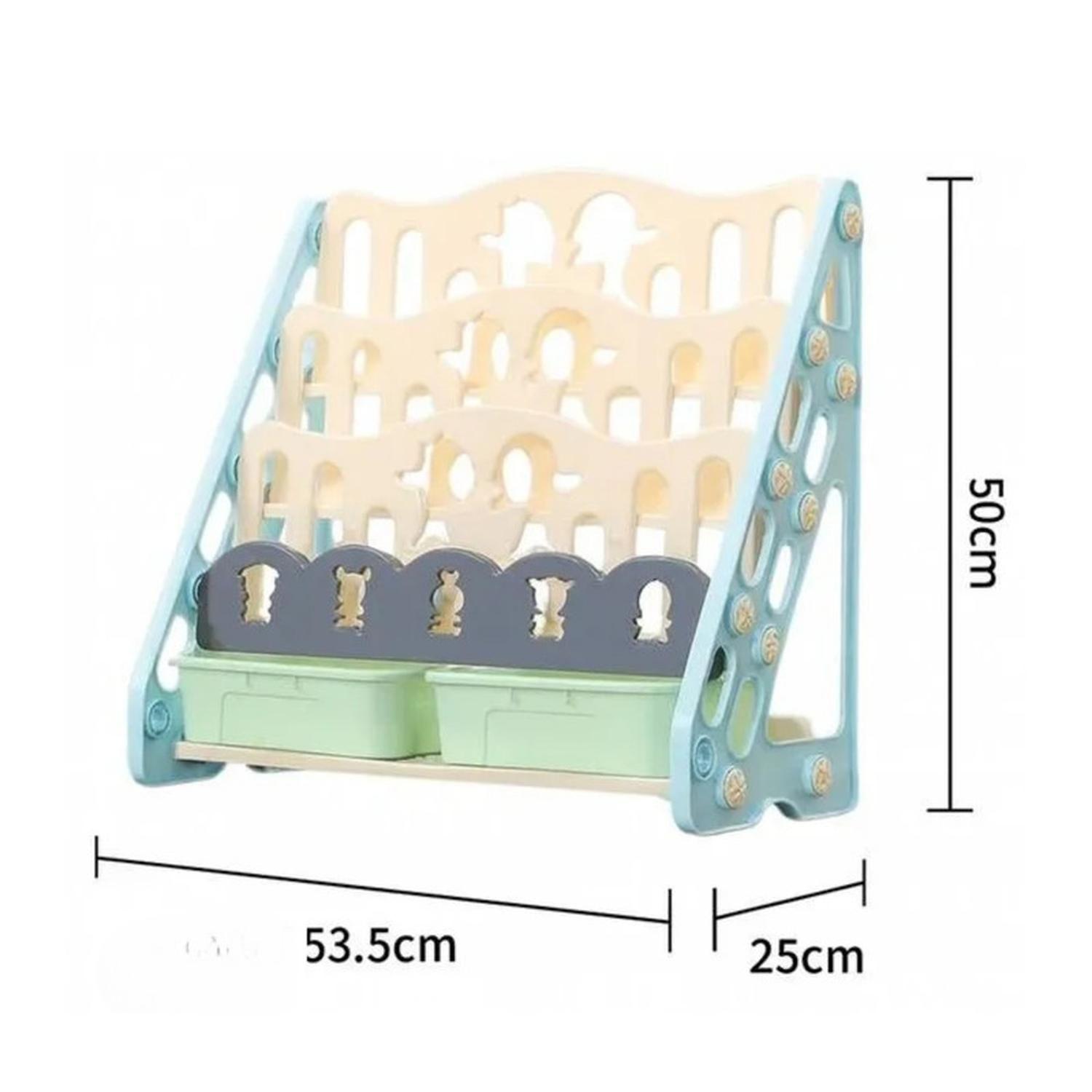 Biblioteca Infantil Estante Organizador Libros Con Cajones-4