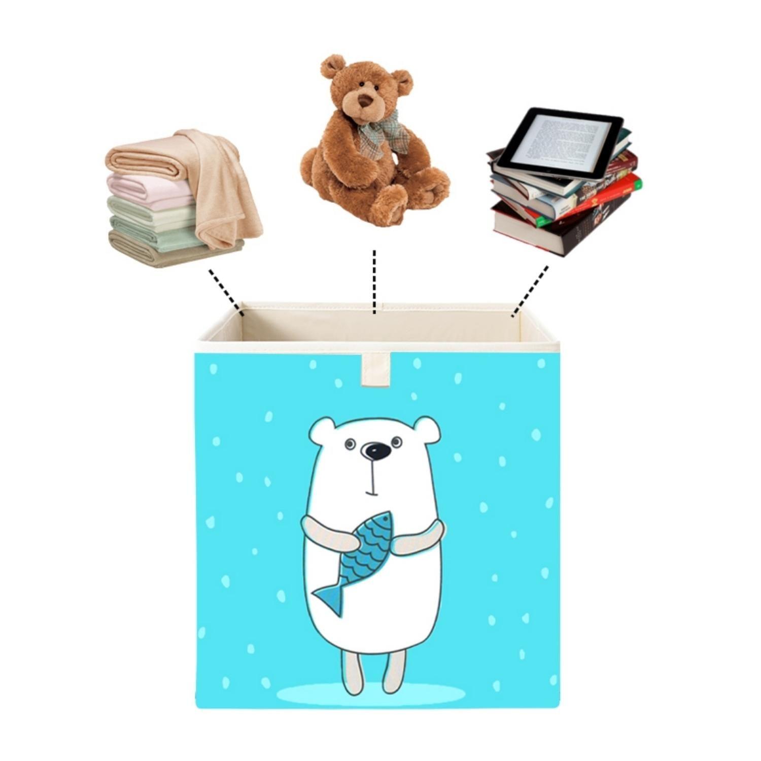 Caja Organizadora Juguetes Ropa Infantil Oso Polar-4
