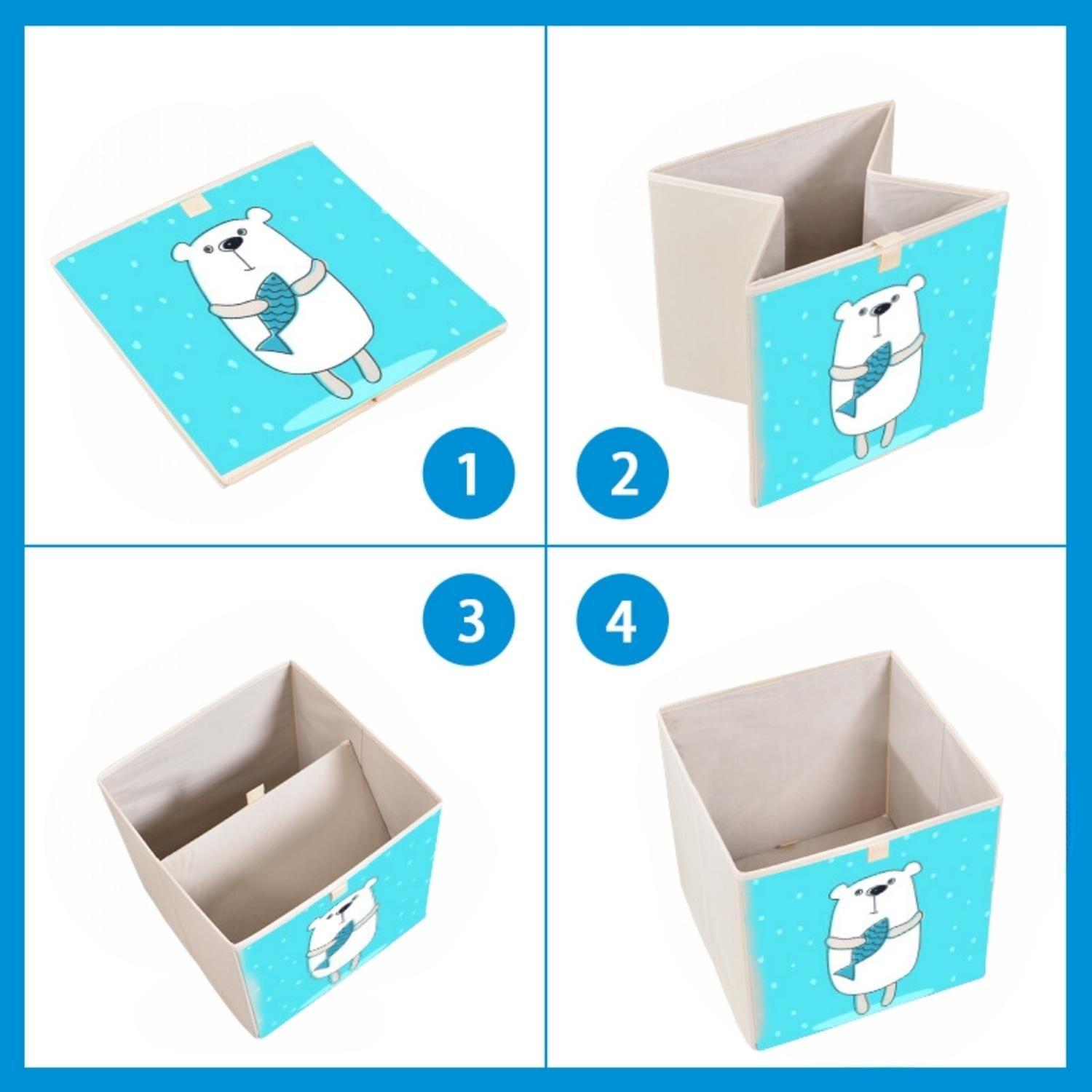 Caja Organizadora Juguetes Ropa Infantil Oso Polar-5