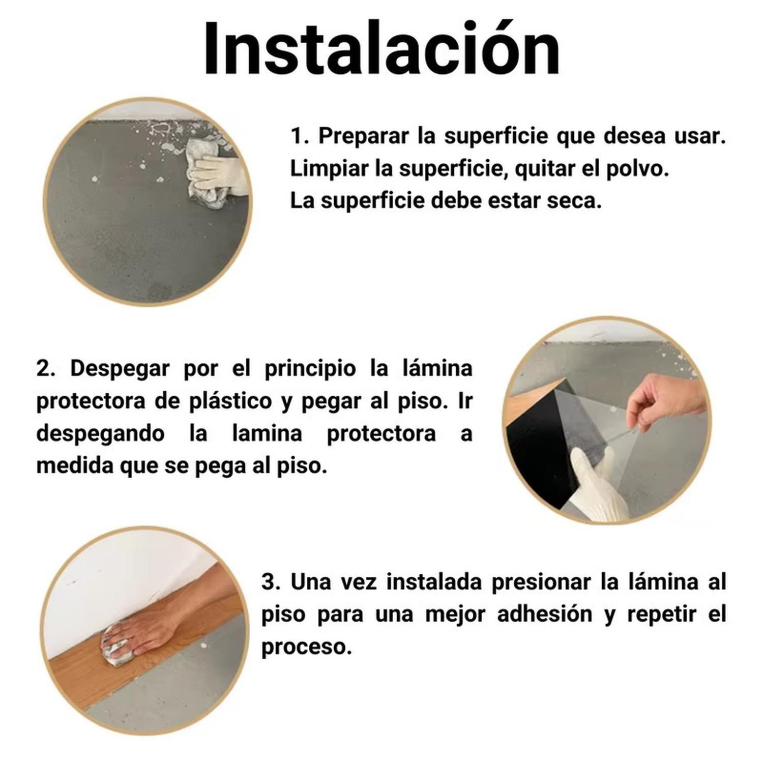 Piso Vinílico Adhesivo Símil Madera 91,4x15,2 Nogal Chocolat-8