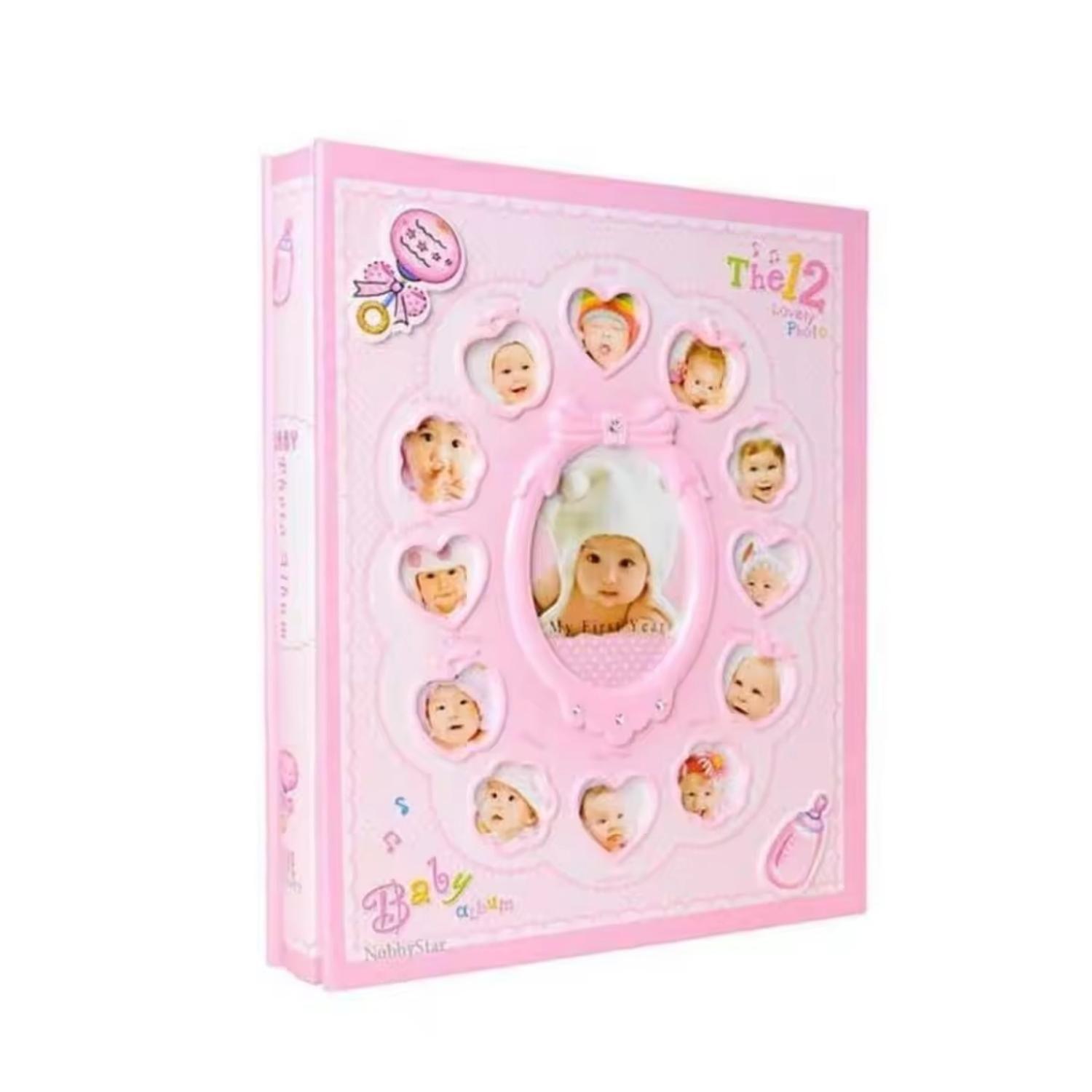 Album De Fotos Bebe 1 Primer Año De Vida 240 Fotos Rosa-0